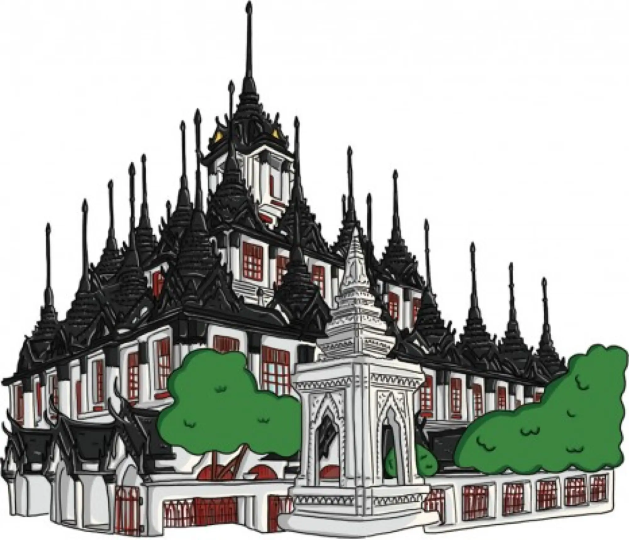 曼谷拉洽丹農的「王孫寺」又稱做金屬宮殿