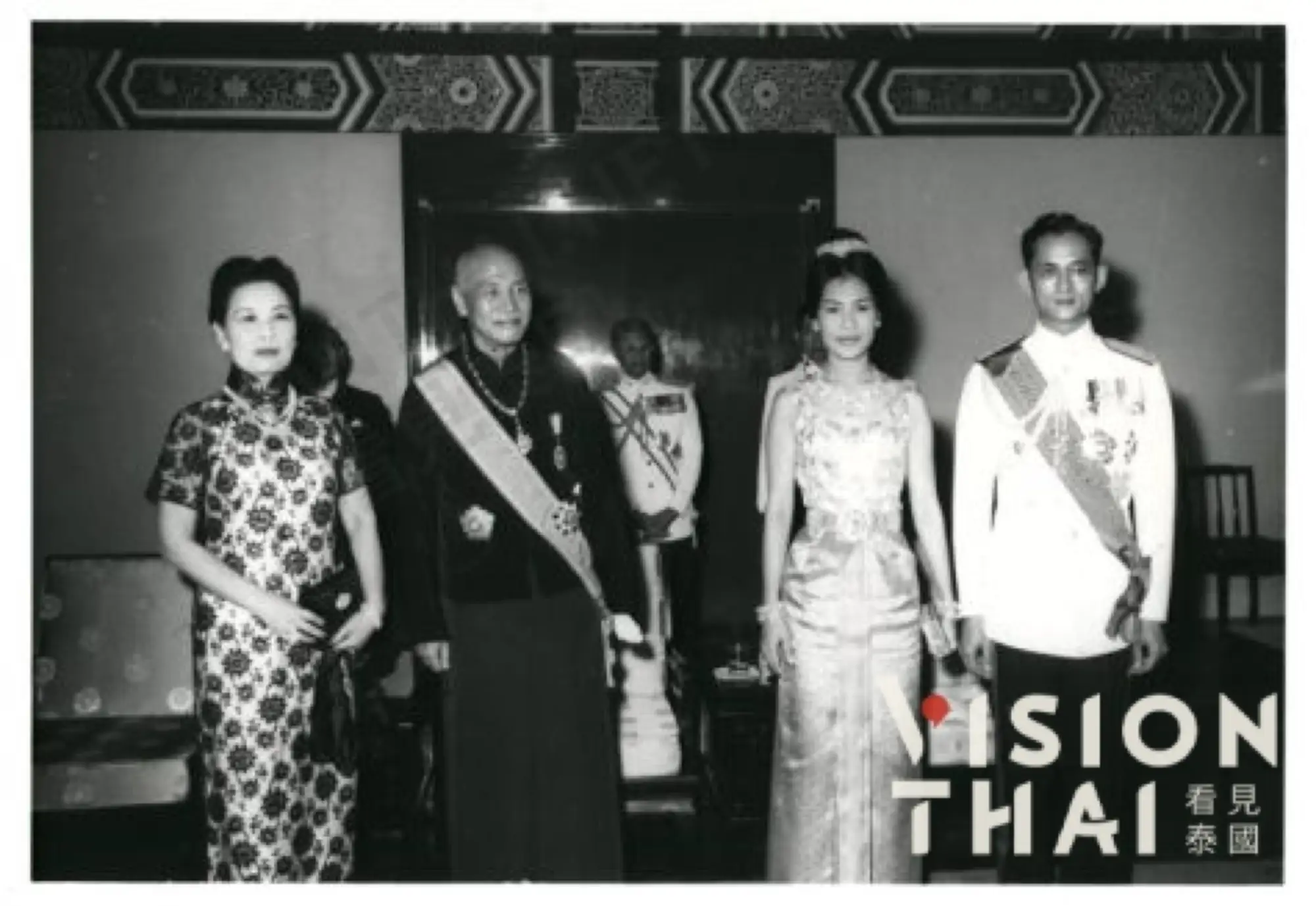 泰國九世王赴臺灣紀錄照片（圖片來源: 外交部）