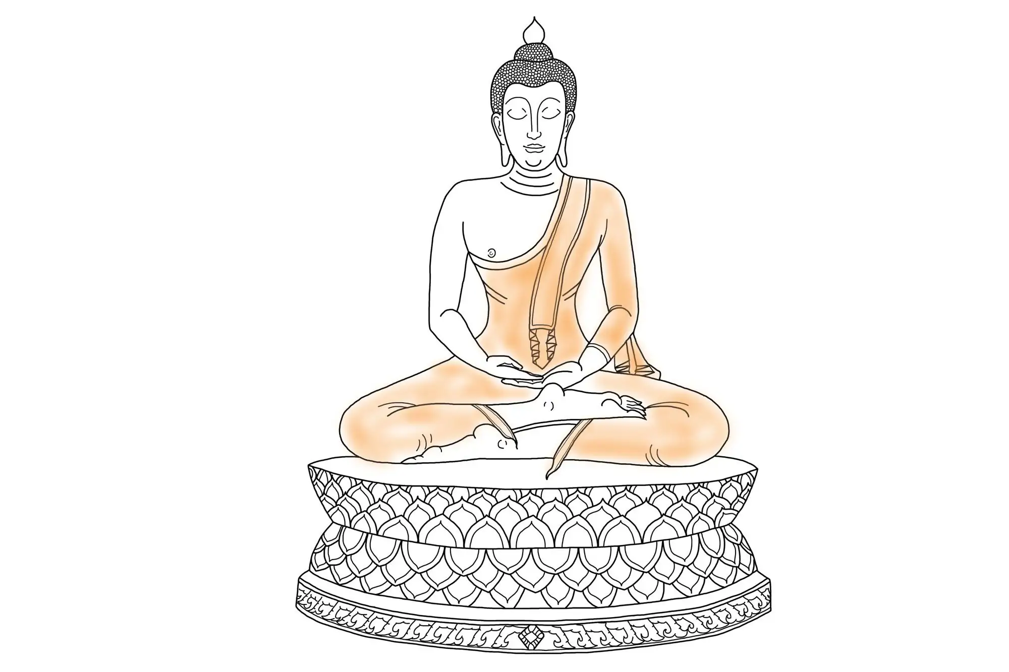泰国生日佛文化：周四为冥想佛。（VISION THAI 看见泰国）