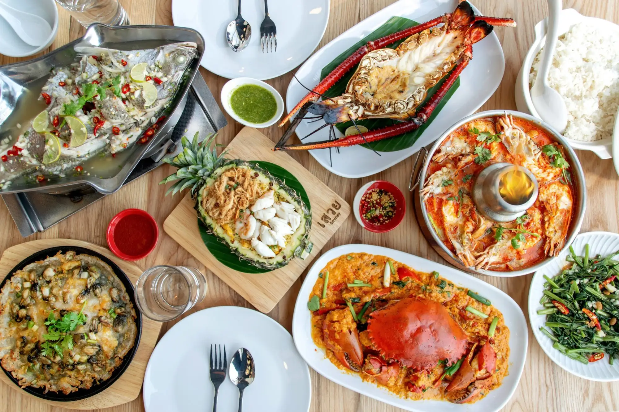 曼谷Terminal 21的Savoey上味泰，是人氣超高的泰國海鮮餐廳。