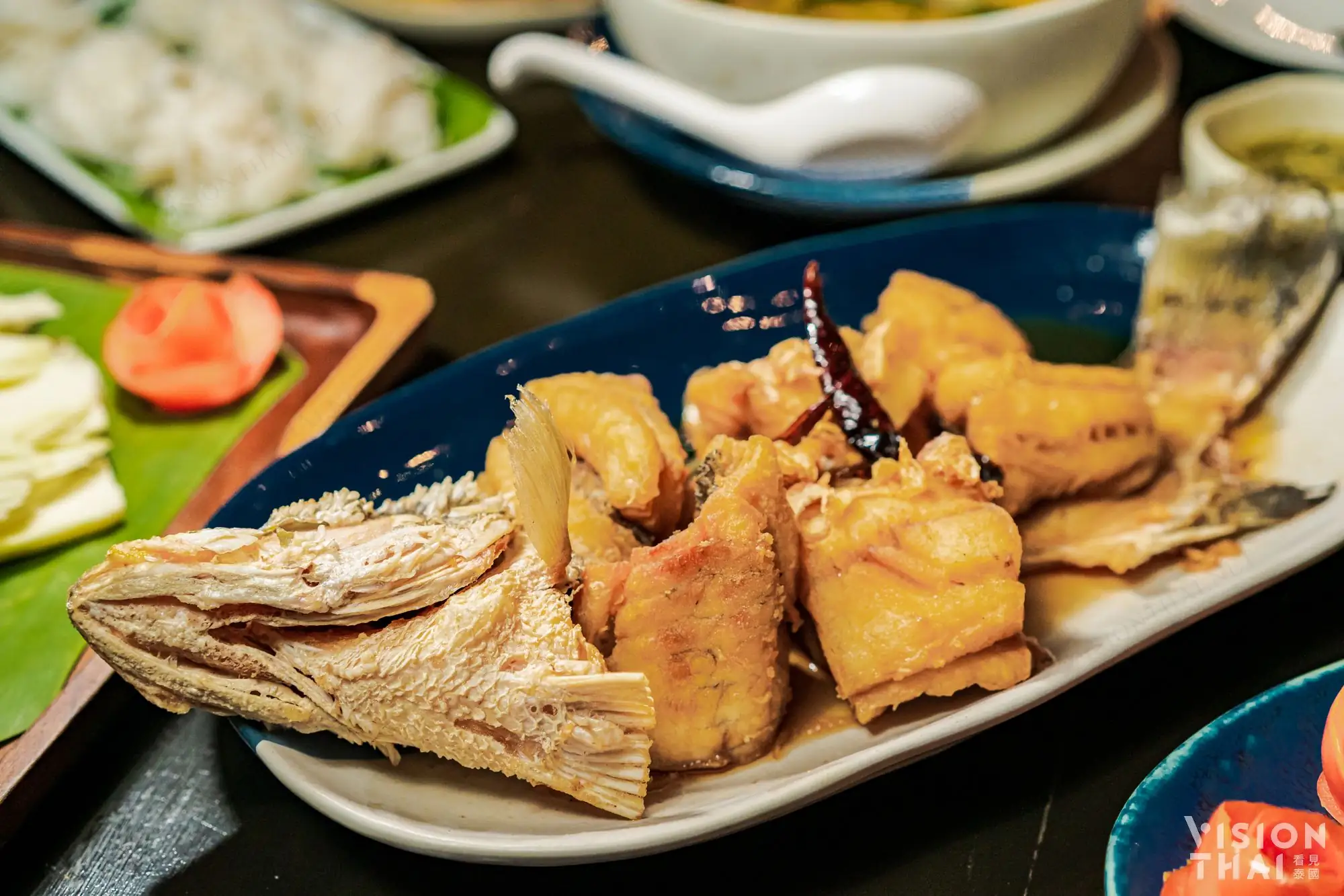 大城The Wine Ayudhya的烤魚不油膩，外酥內軟