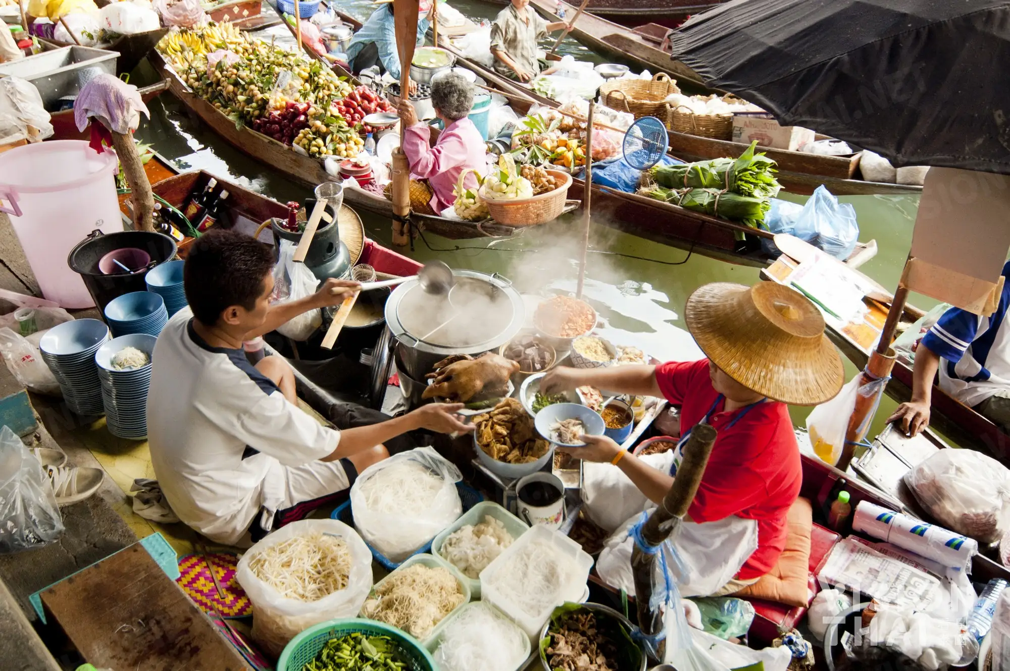 泰國水上市場船麵（船粿條）