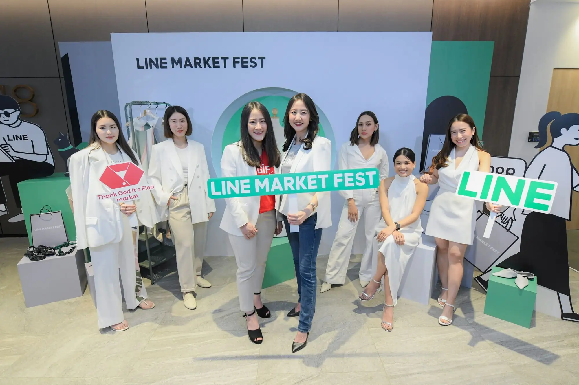 泰国LINE与泰国快闪跳蚤市集TGIF携手，提供更好的购物体验。（图片来自：LINE x TGIF）