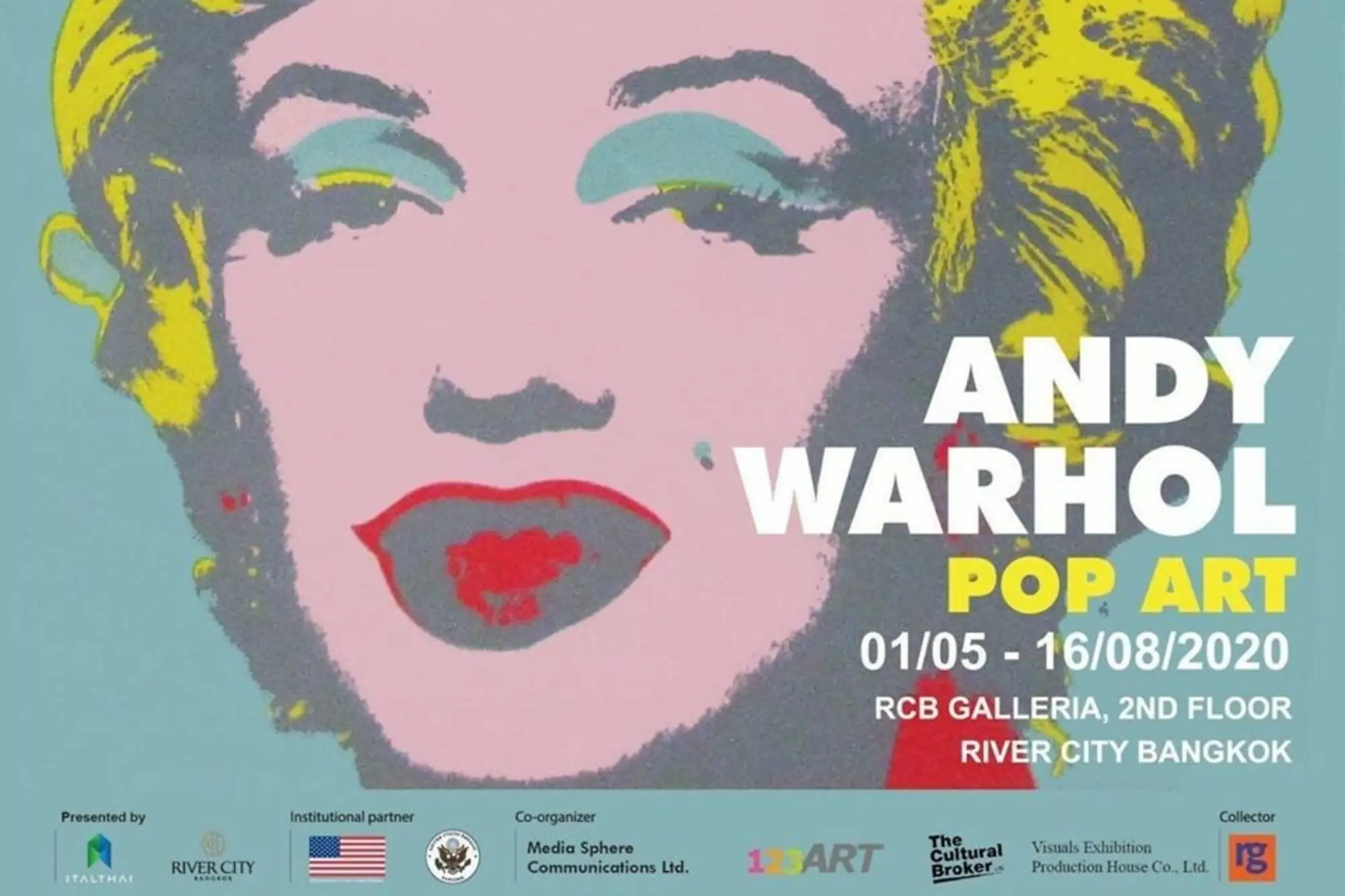 曼谷河城古董藝術中心將展出普普大師安迪·沃荷作品，早鳥與贈票活動開跑。（圖片來自：RCB）
