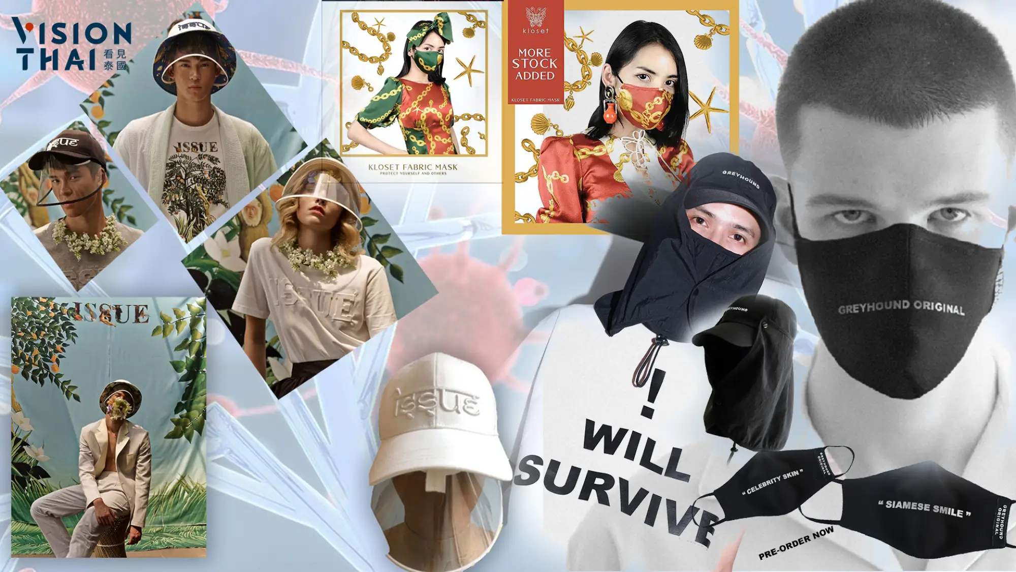 泰國時尚品牌紛紛推出口罩、防疫帽等單品(VISION THAI)