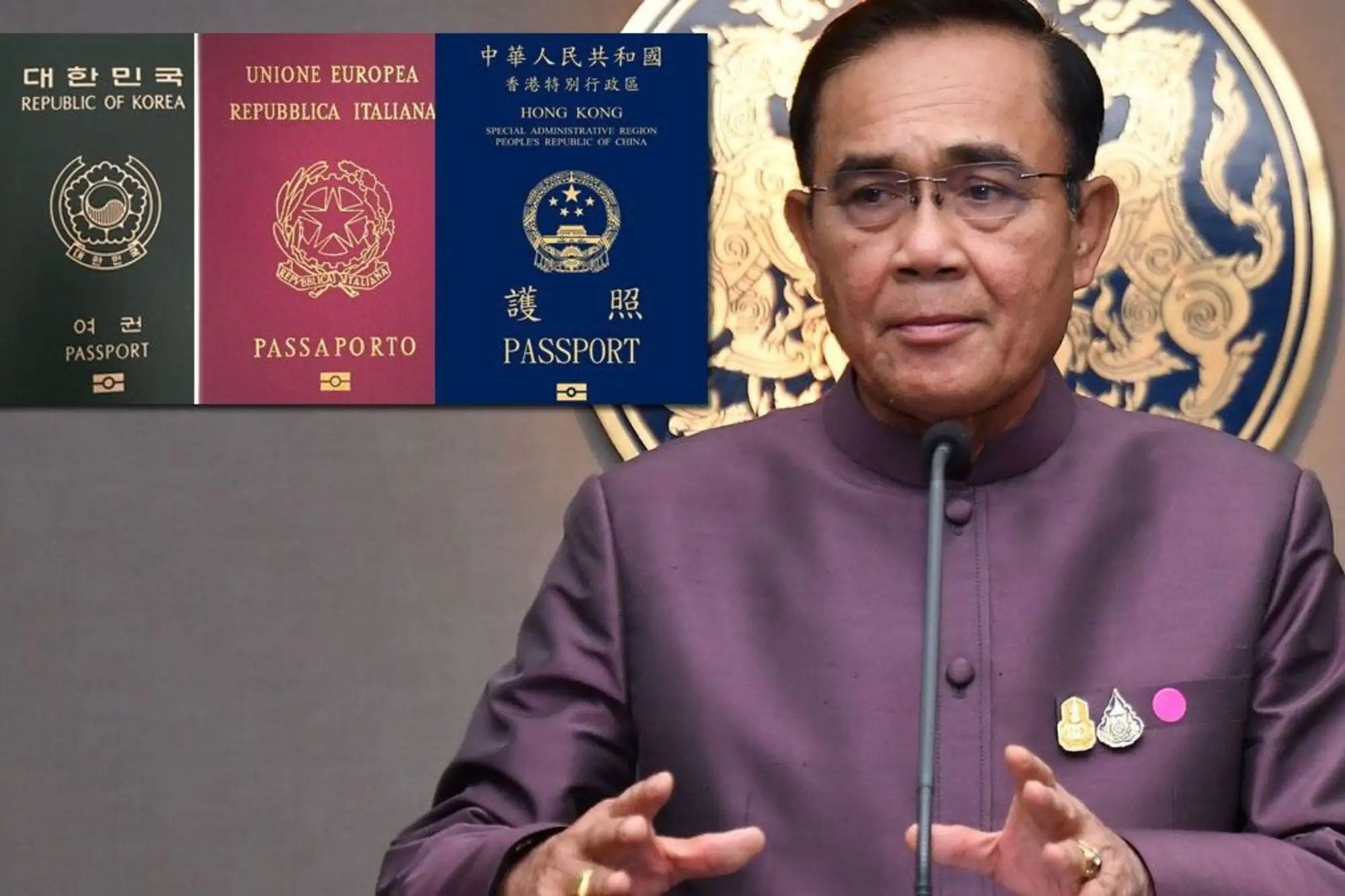 泰国政府公布，将取消中港台等国家与地区之落地签和免签。（图片来自：Khaosod）