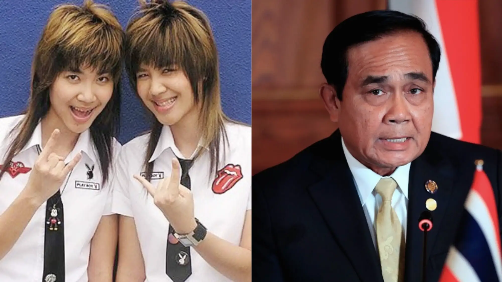 泰國總理雙胞胎女兒欲提告網友散播不實訊息，導致整個家族聲譽蒙損。（來源：推特）
