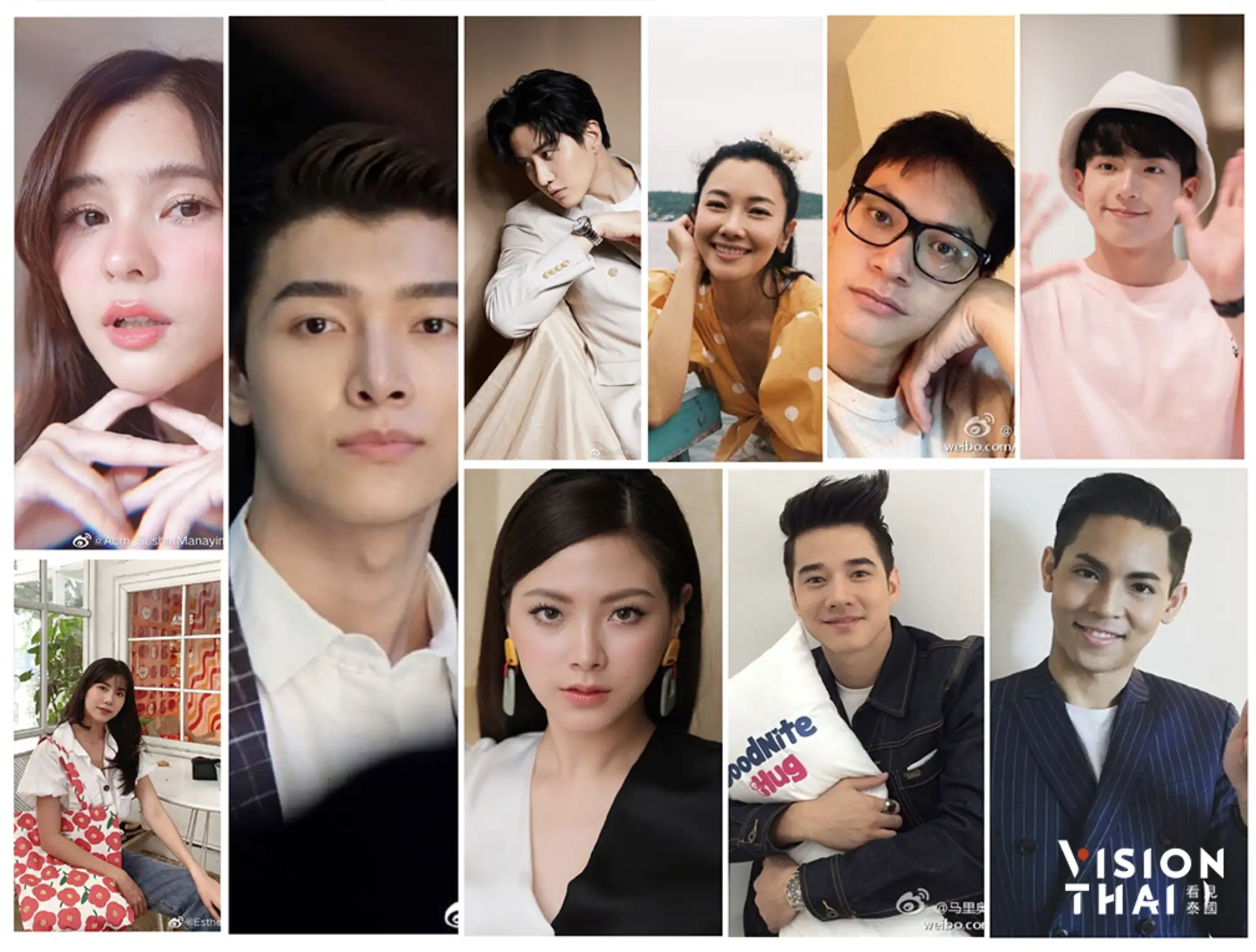 2019微博熱搜榜10大泰國明星（VISIONTHAI看见泰国）