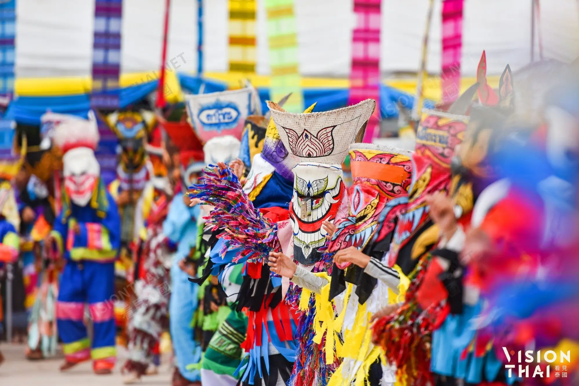 泰国雷府鬼脸节又称泰国鬼面节、皮塔空鬼面具节