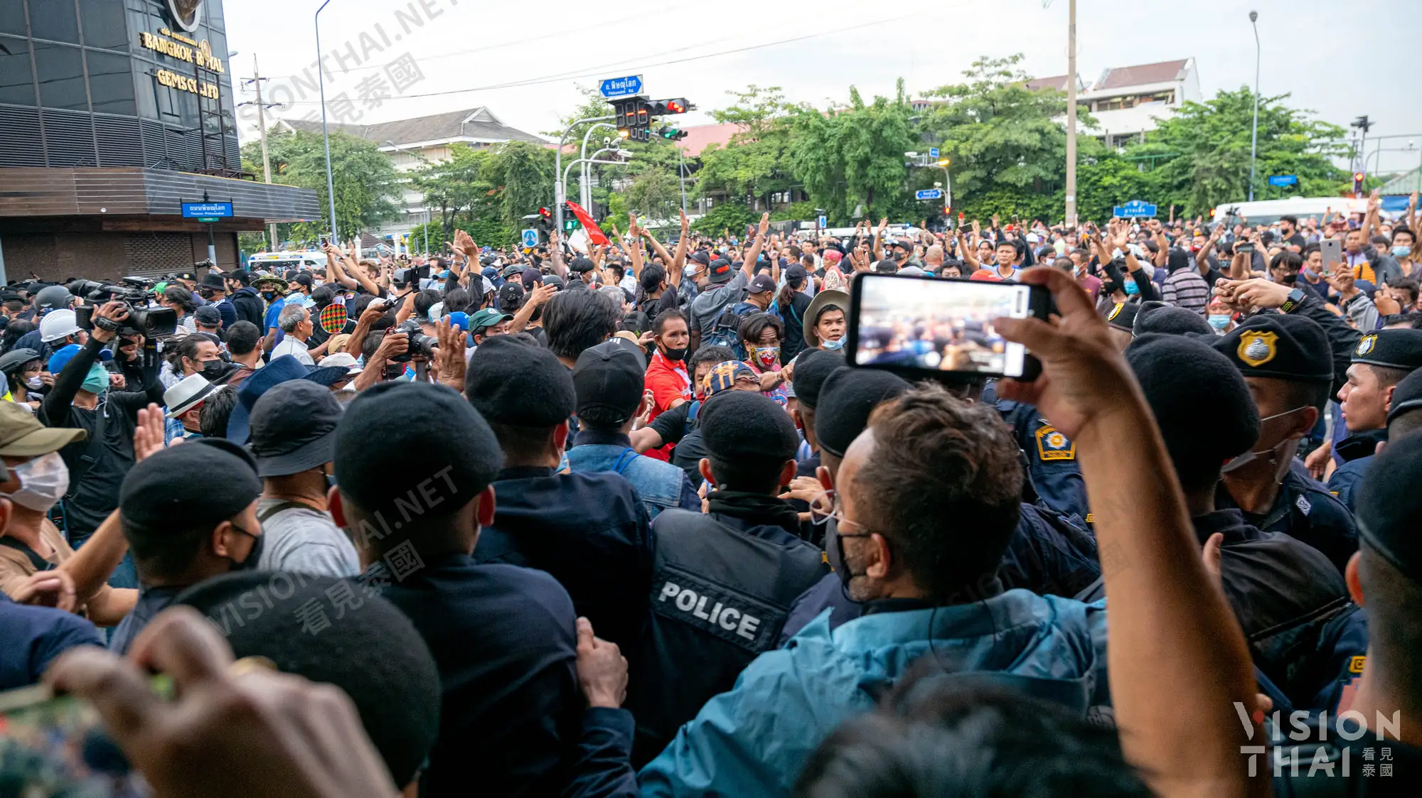 泰国反政府团体14日举行大规模游行示威活动（图片来源：VISION THAI）