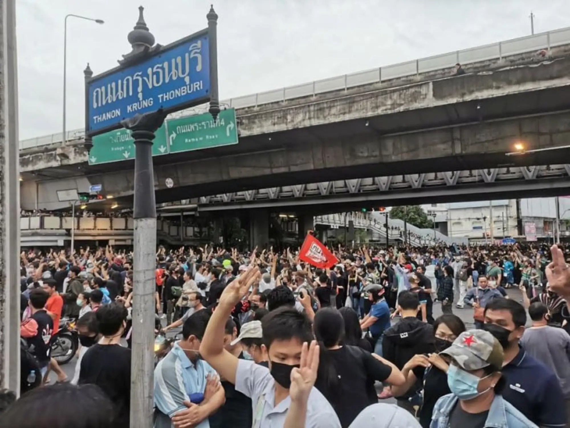 泰国示威愈演愈烈（图片来源：美联社／达志影像）