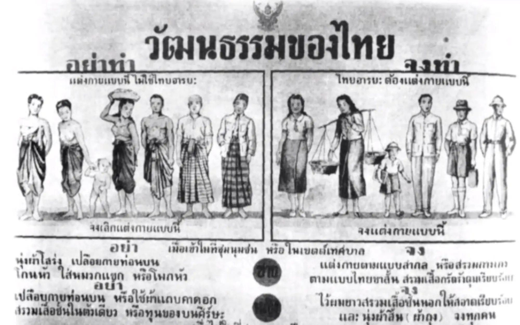 政府在1942年5月29日发表了“关于调整泰语字母的政府公告”（图片来源：silpa-mag）