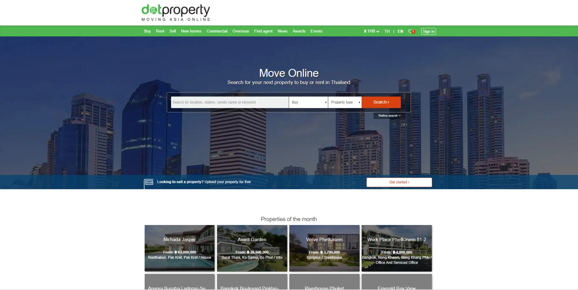 泰國租屋網站Dot Property