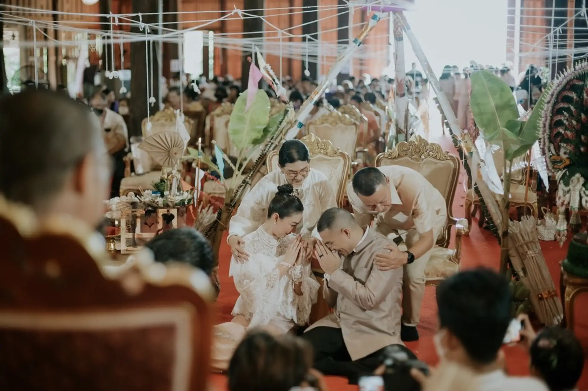 泰星Pancake与丈夫举行泰北兰纳婚礼（图片来源：IG）