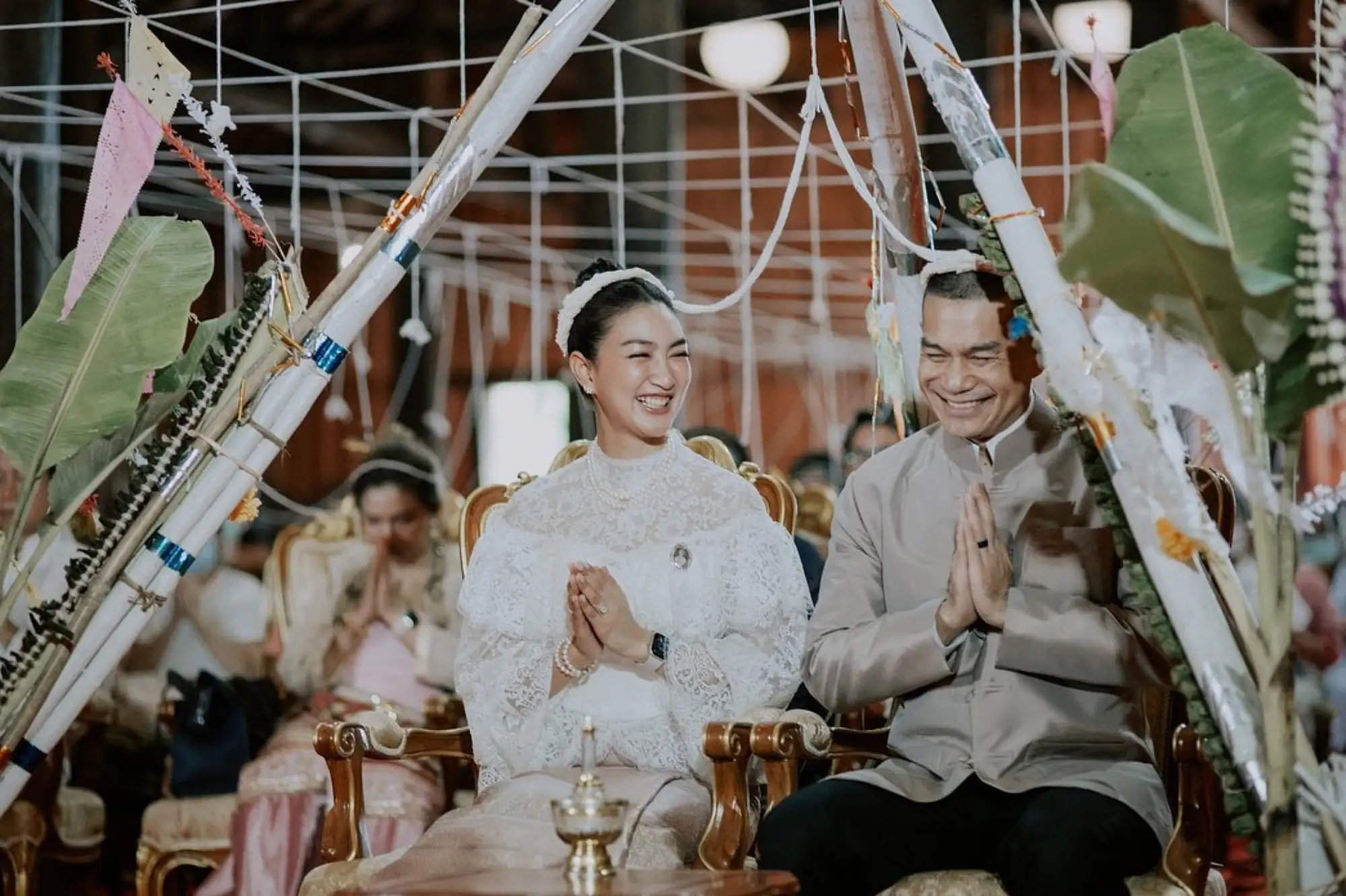 泰星Pancake與丈夫舉行泰北蘭納婚禮（圖片來源：IG）