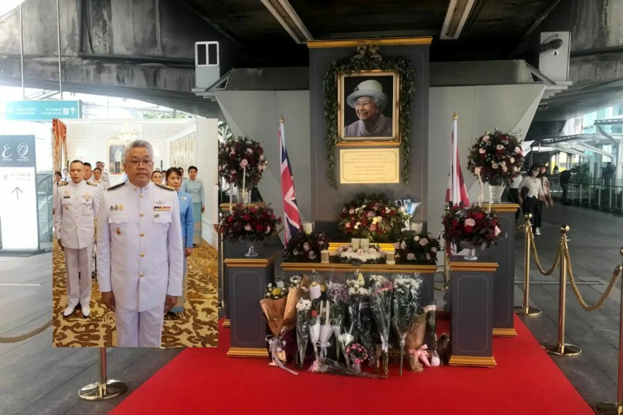 英女王訪泰國2次 國葬泰王室未現身引關注（圖片來源：泰國駐倫敦大使館）