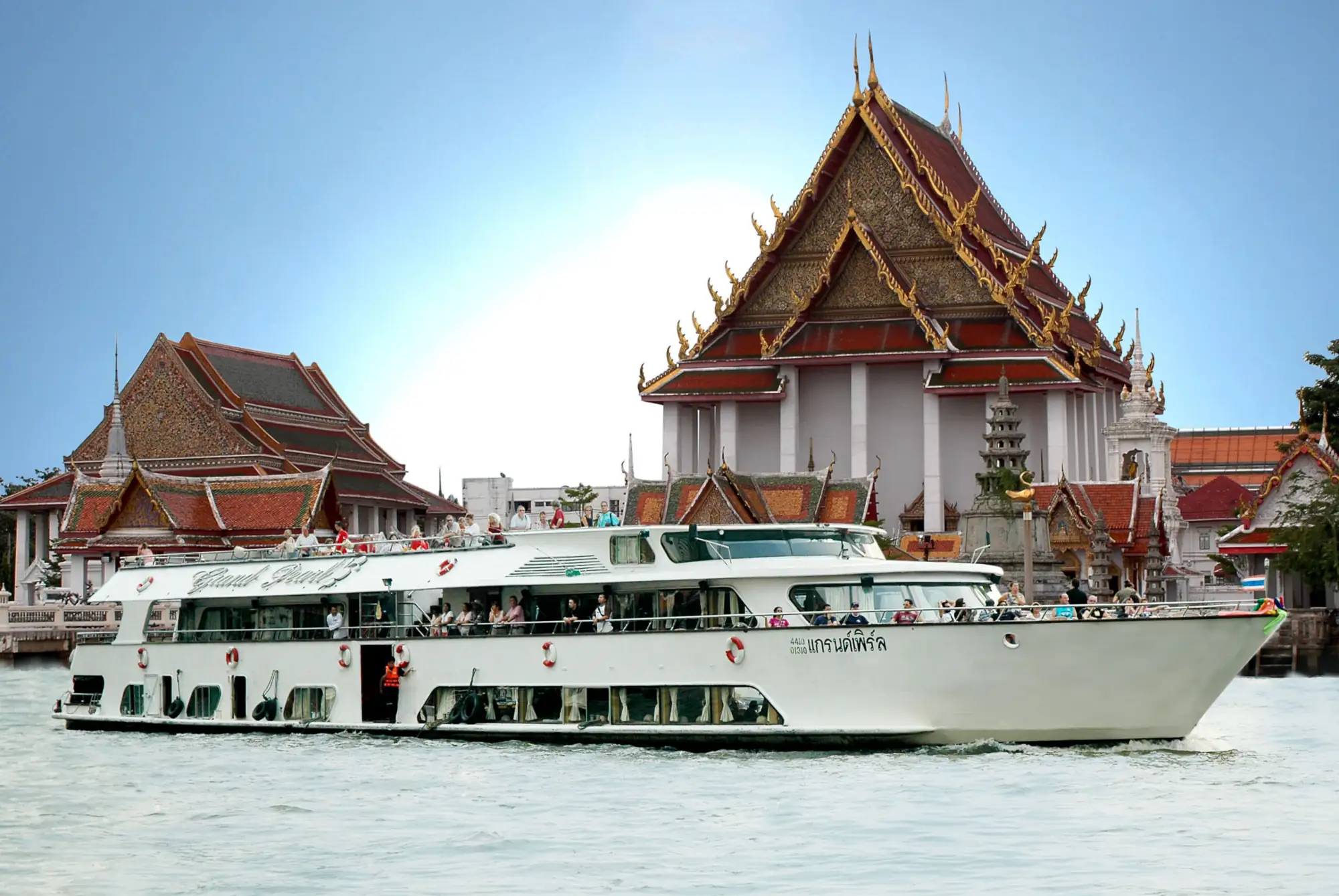 曼谷經典遊船「大珍珠號」(Grand Pearl)是曼谷遊船晚餐中最廣為人知的經典遊輪（圖片來源：業者提供）