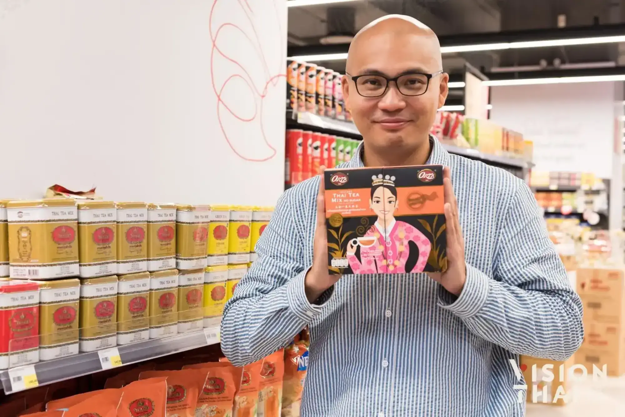 曼谷ICONSIAM的Dear Tummy超市有很多泰奶品牌任選（來源：看見泰國）