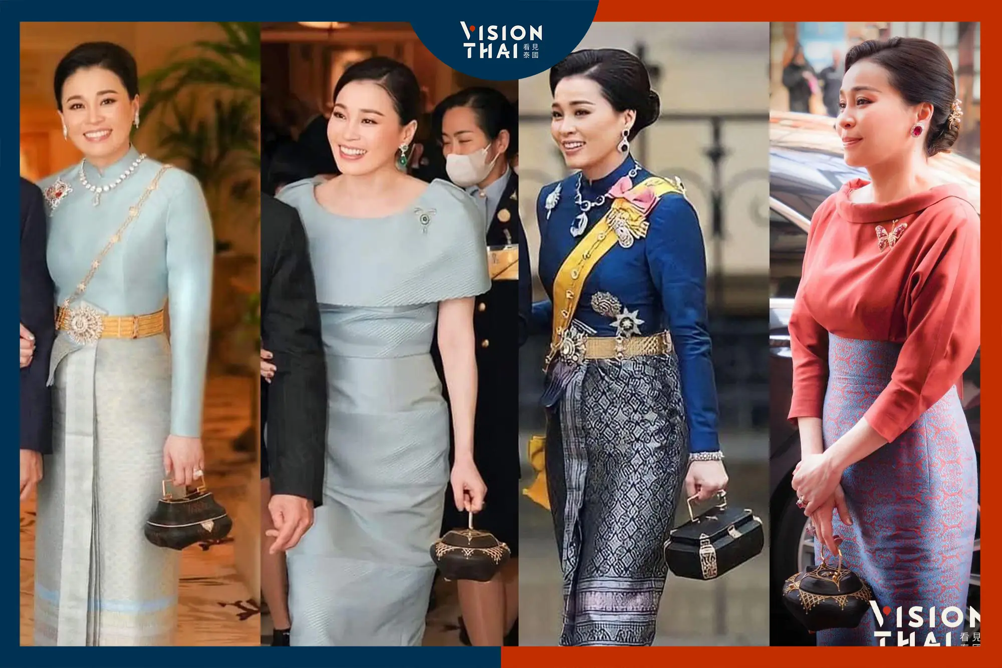 泰國蘇提達王后在英王加冕系列活動中穿搭驚艷國際（圖片來源：看見泰國製圖）