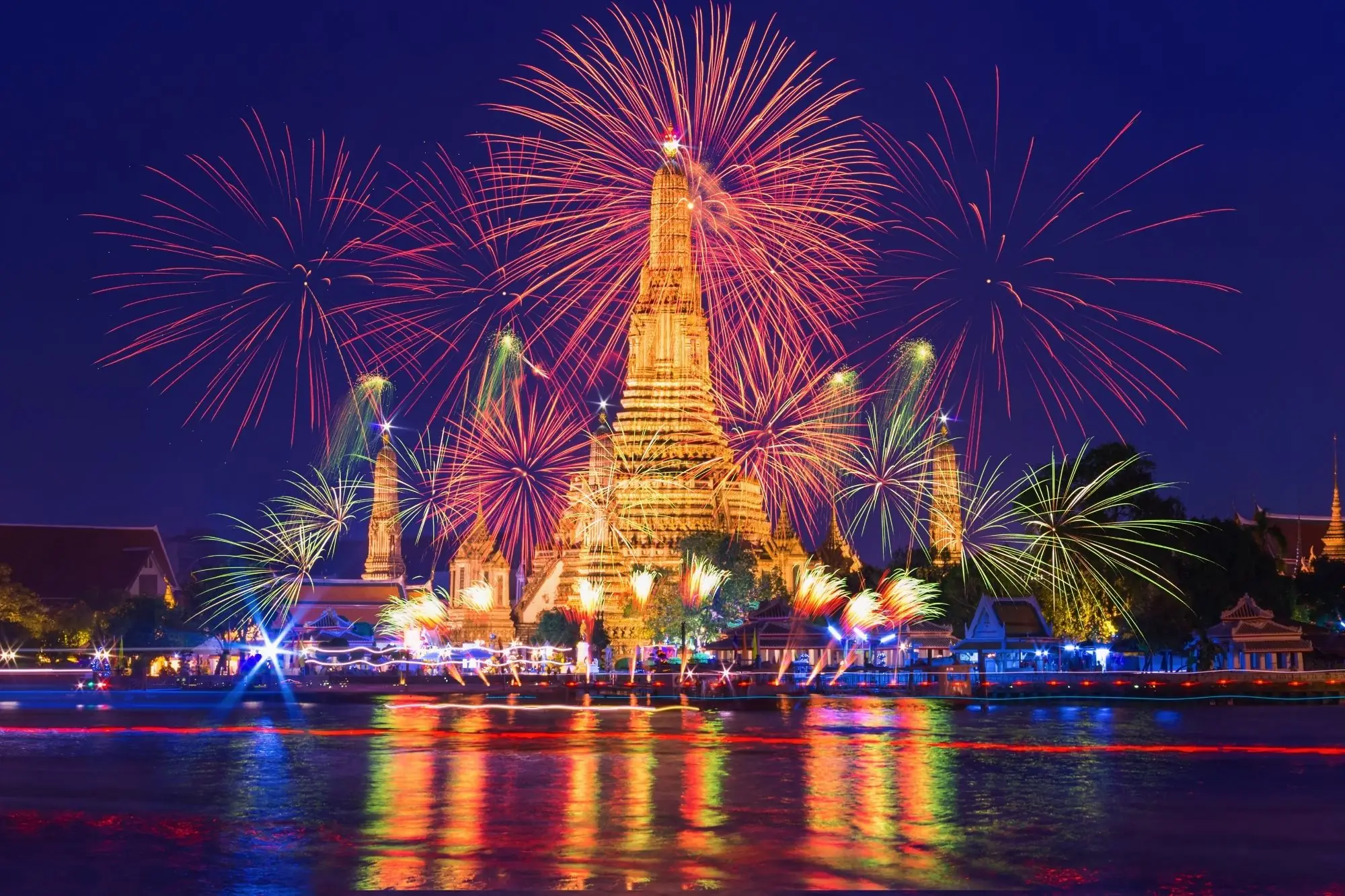 曼谷鄭王廟跨年盛況（圖片來源：Vision Thai 看見泰國）