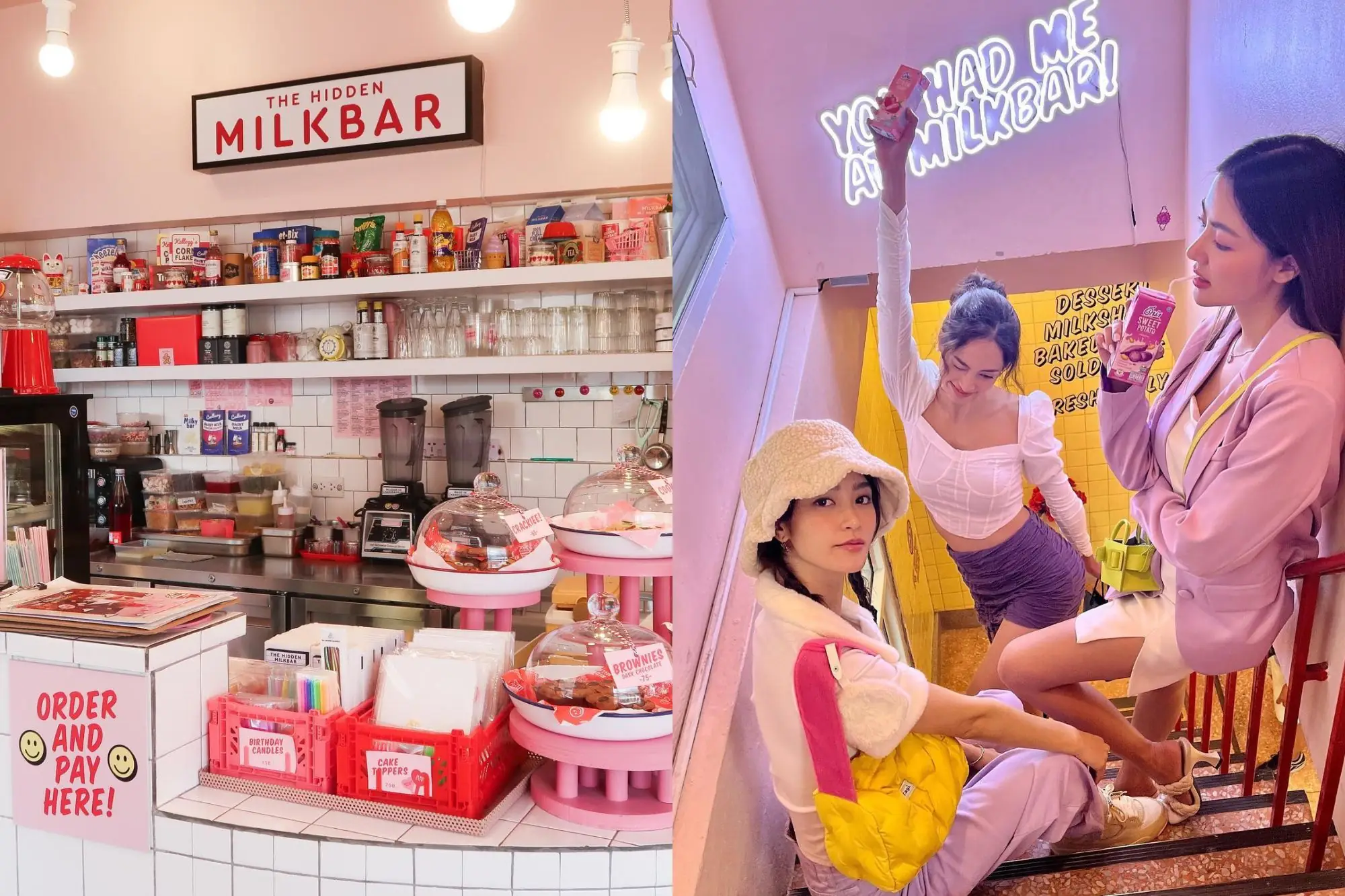 曼谷美式复古咖啡厅The Hidden Milkbar，装潢超复古可爱！（图片来源：店家FB）