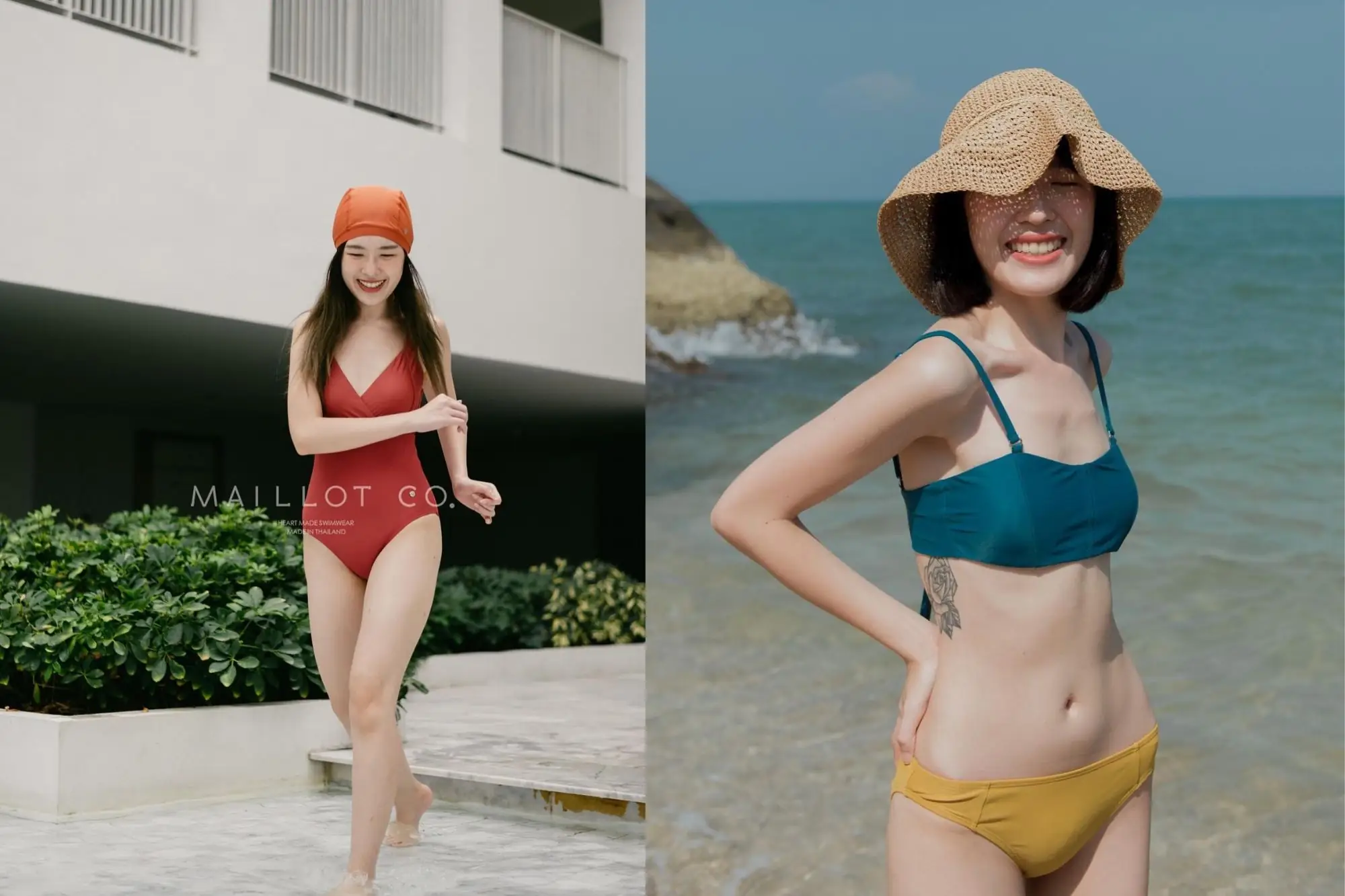泰國泳衣品牌MAILLOT.CO，簡約、復古、充滿小巧思（圖片來源：品牌FB）