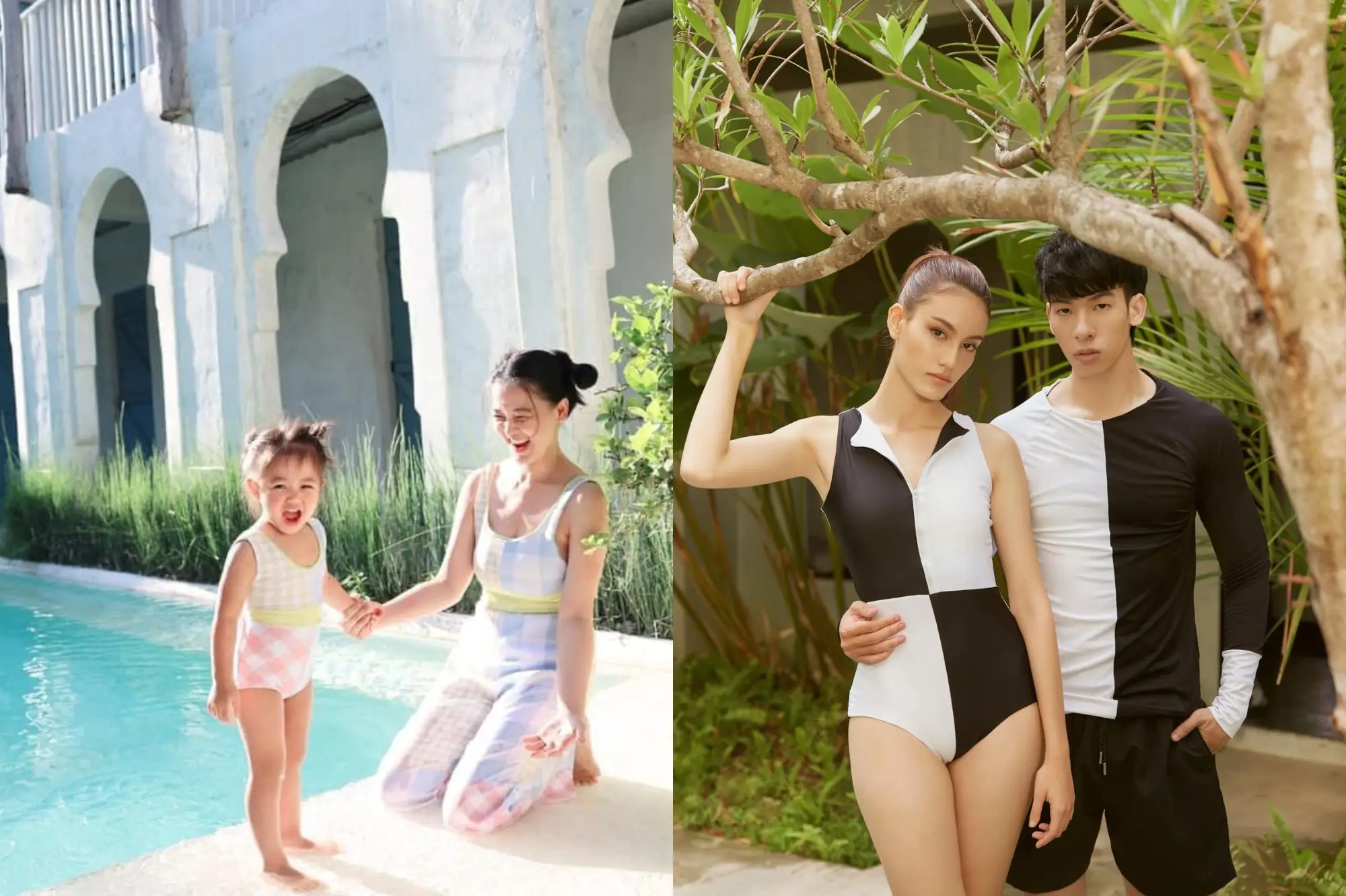 泰国泳衣品牌Nynebrand，推出许多好看的亲子泳装。（图片来源：品牌FB）