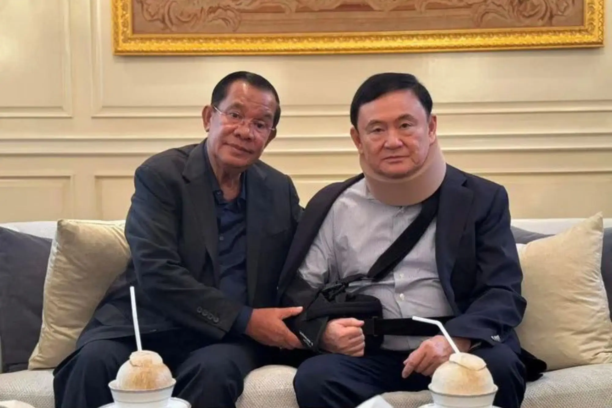 柬埔寨前總理洪森赴泰國拜訪塔克辛 強調未談政治（來源：柬埔寨前總理洪森FB）