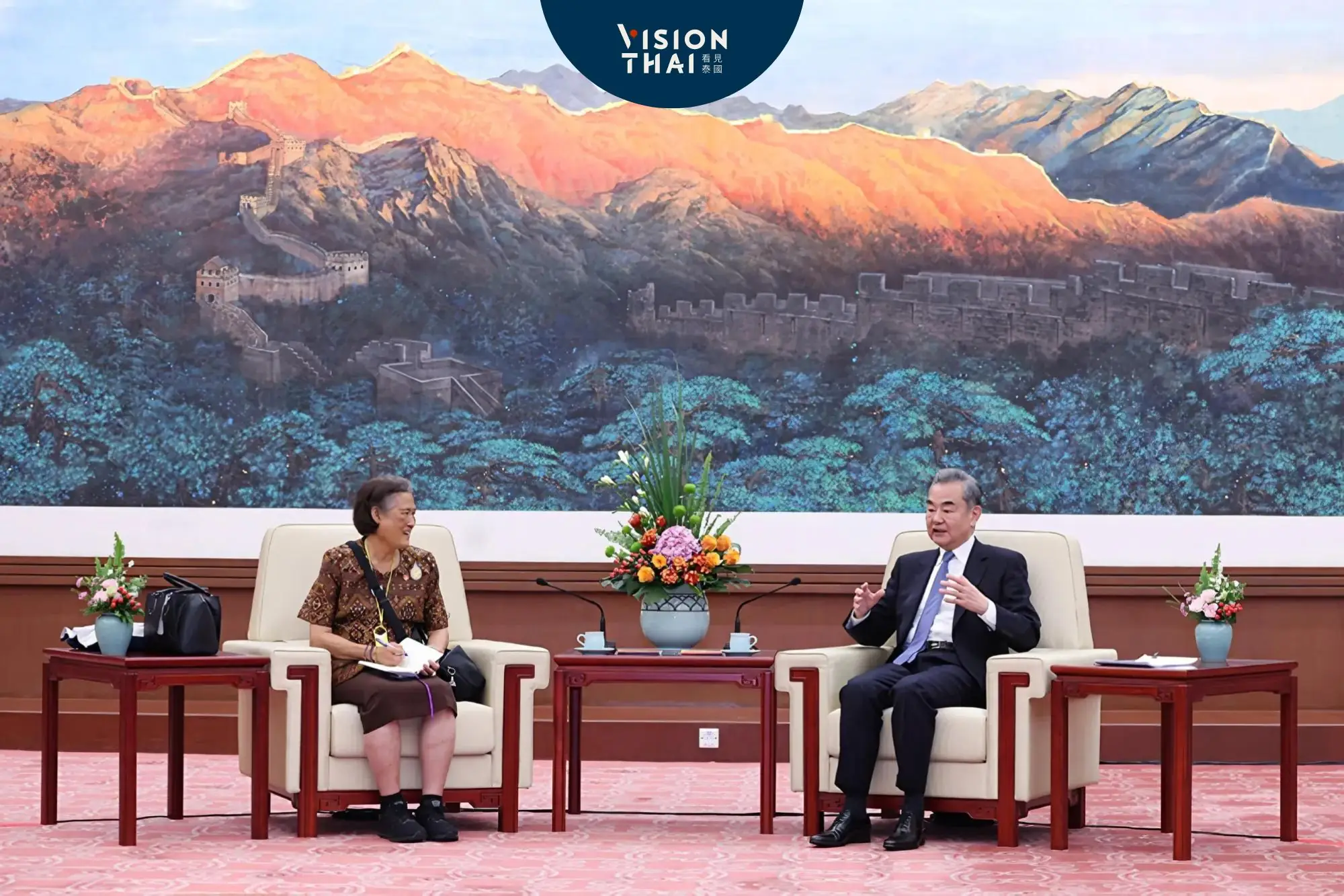 中泰一家親！泰國詩琳通公主訪中國 會晤外長王毅、國務委員諶貽琴（來源：中國外交部）