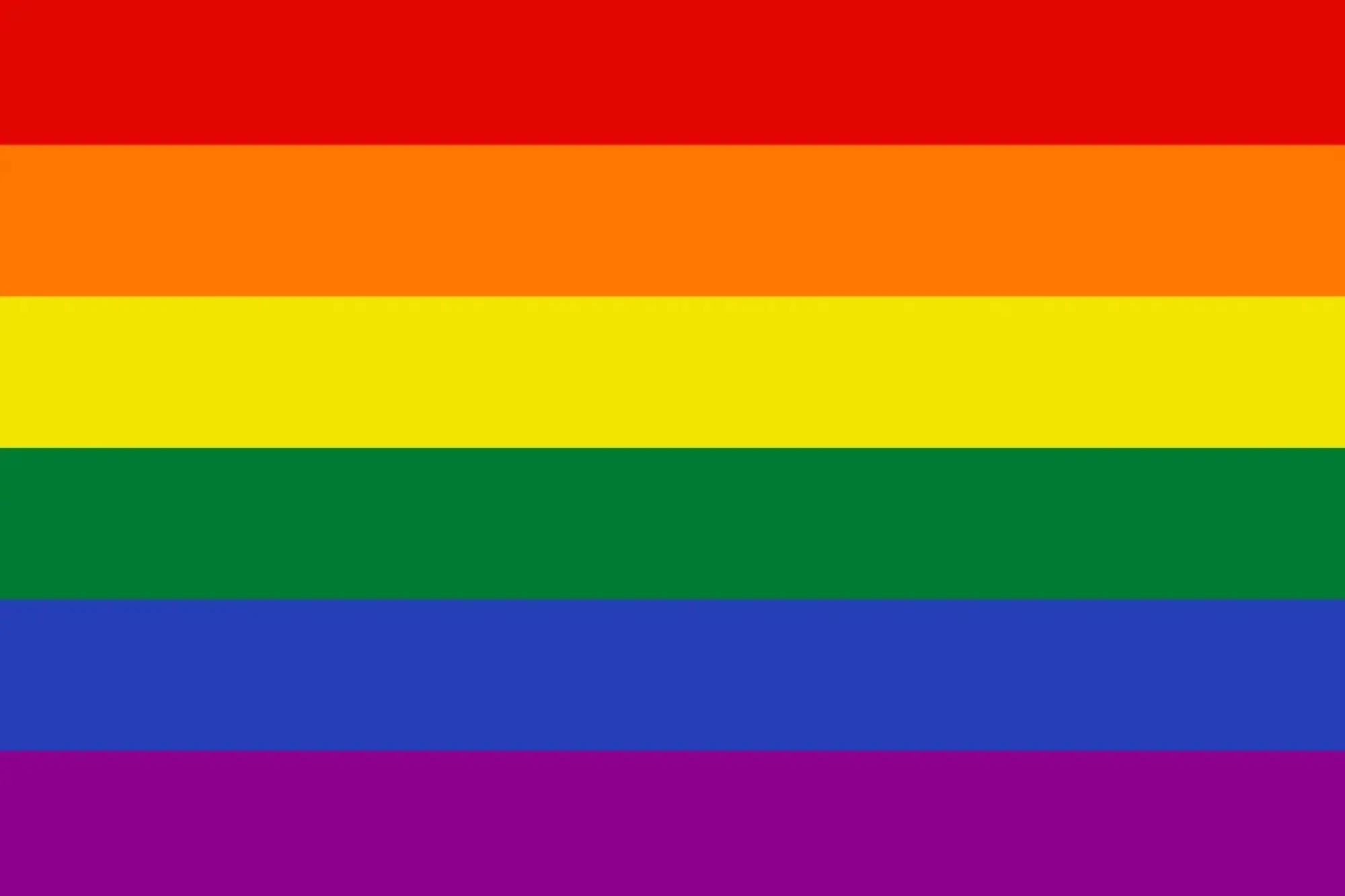 传统的六带彩虹旗是当今世界上最受欢迎的骄傲旗之一。（来源：Pantone）