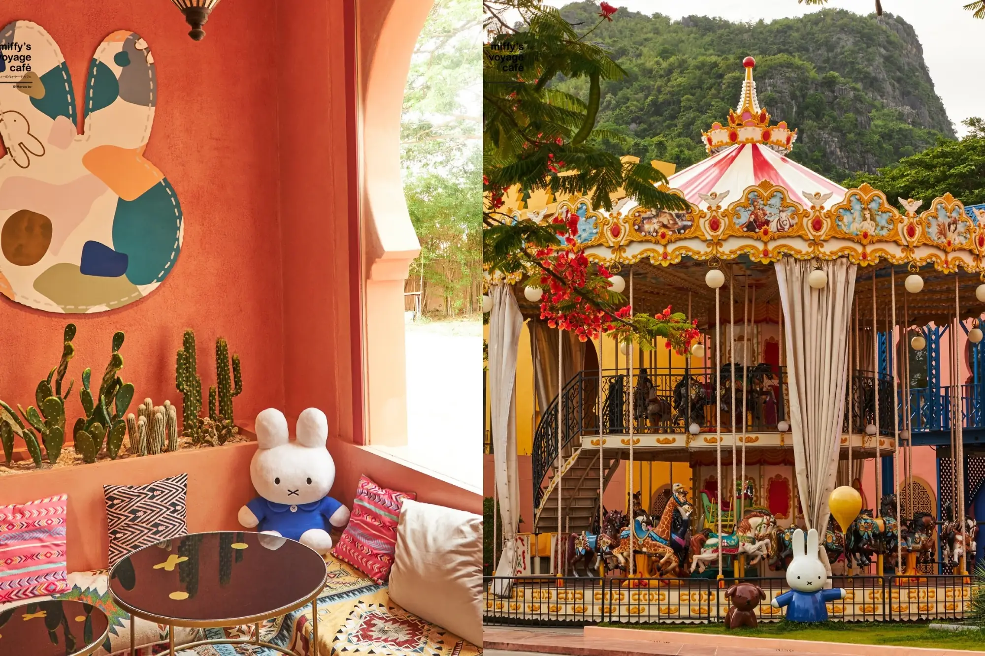 华欣的米飞兔主题餐厅Miffy's Voyage Café Camel Republic，随处可以看到米飞兔的元素。（来源：官方社群）