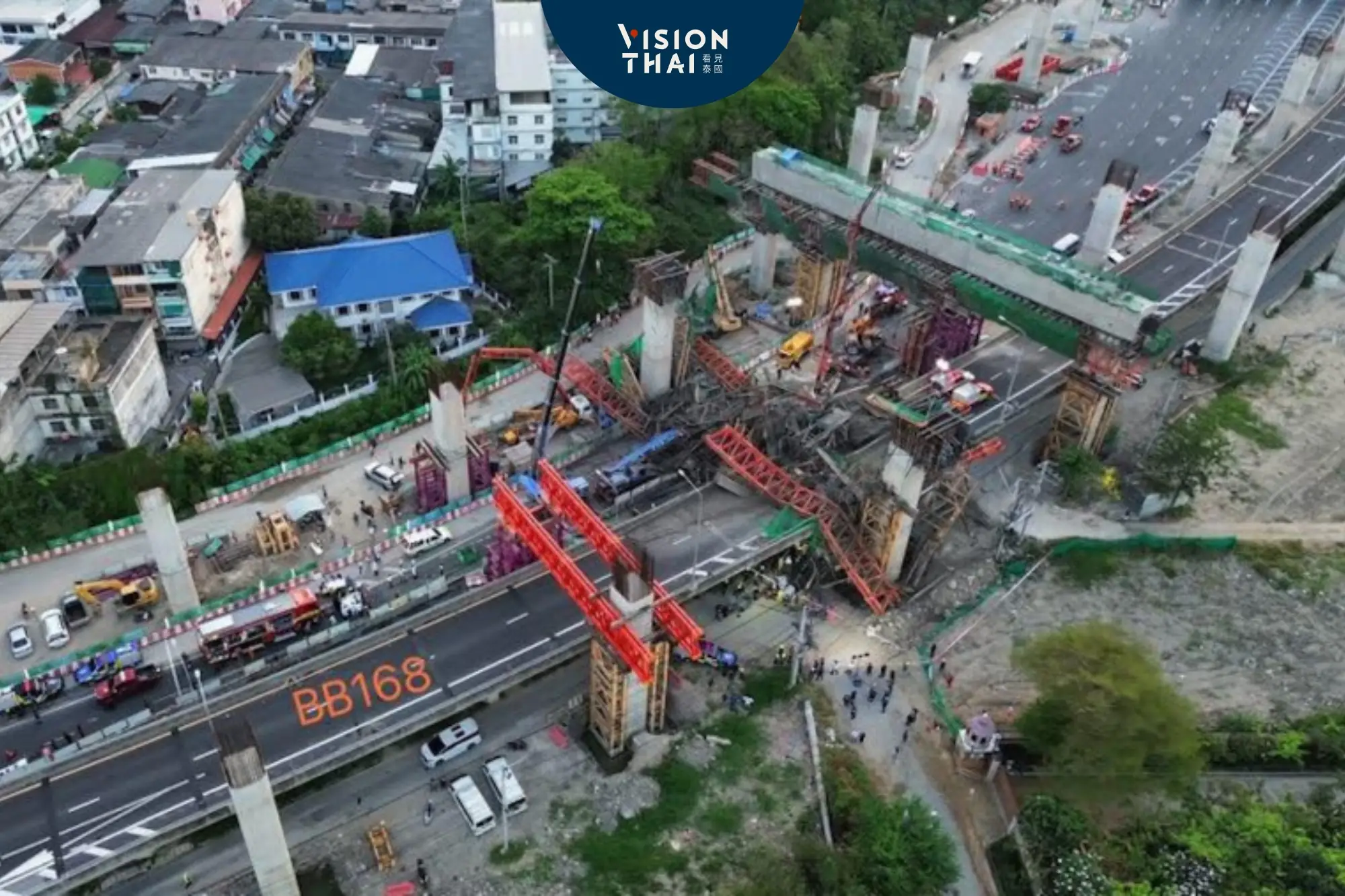 高速公路坍塌6死24傷！拉瑪二世路自2019年已逾2500起事故（來源：Bangkok Post）