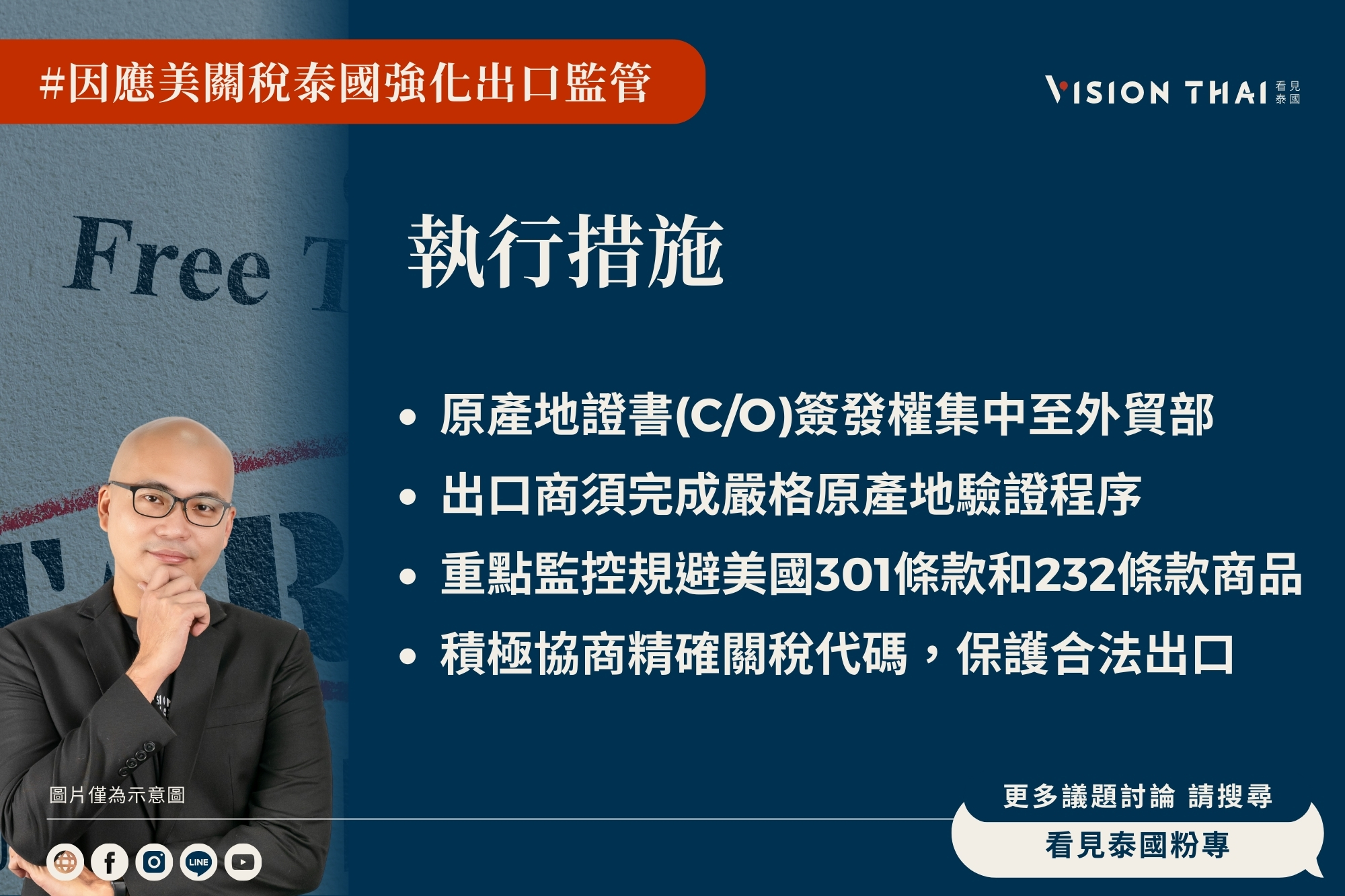 泰国政府正积极应对美国可能实施的互惠关税措施（来源：看见泰国 Vision Thai）
