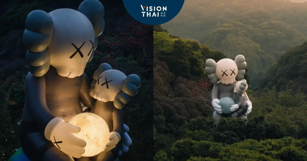KAWS曼谷首展登場《KAWS: HOLIDAY》巨型公仔降落王家田（來源：官方社群）