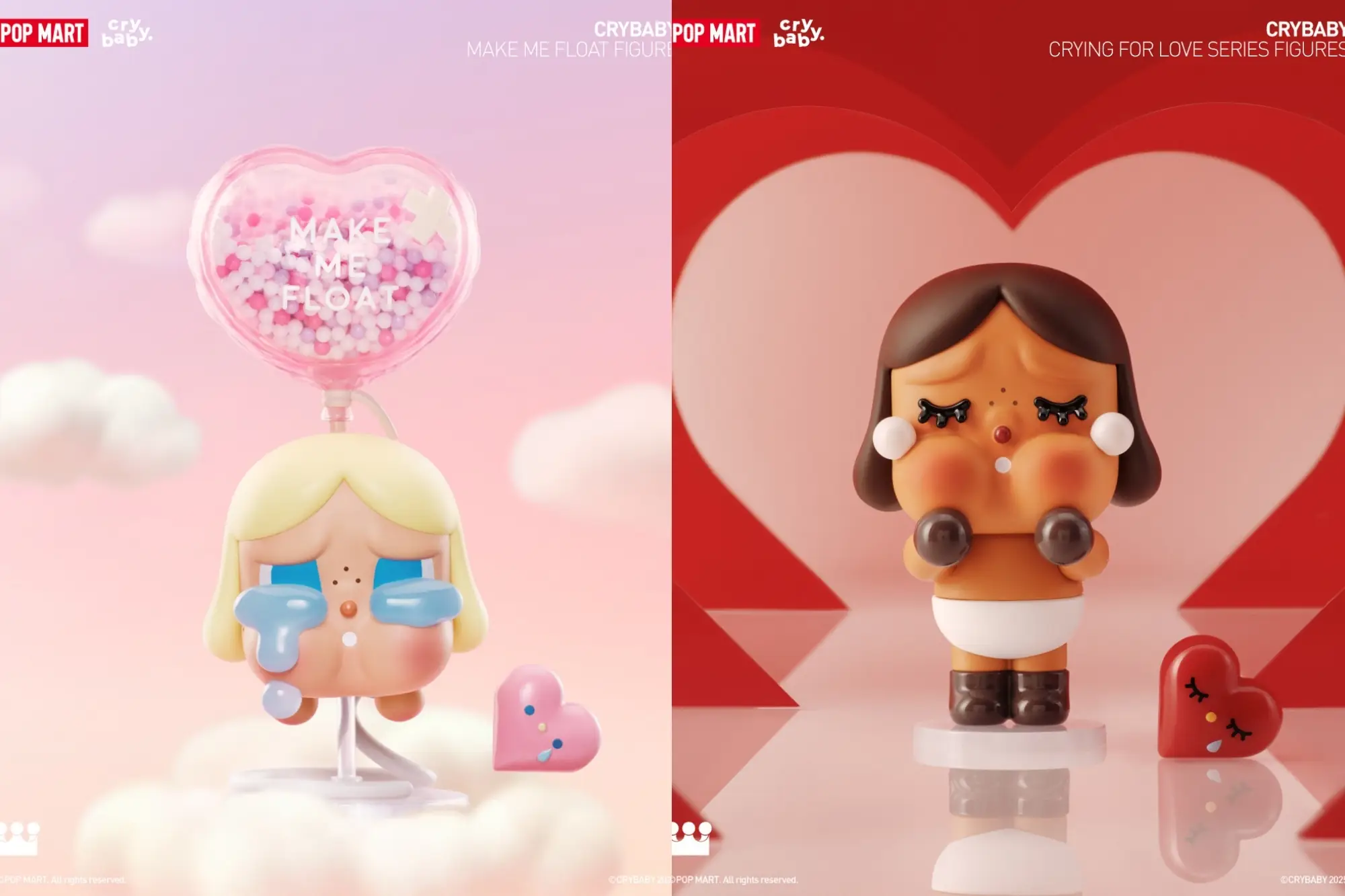 与泡泡玛特合作推出盲盒系列后，哭娃Crybaby迅速打入国际市场。（来源：官方社群）