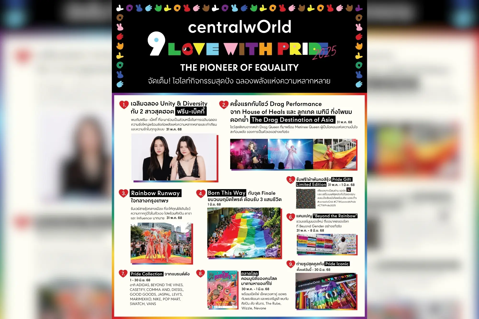 曼谷驕傲月攻略！centralwOrld主題活動陪你愛最大（來源：網路合圖）