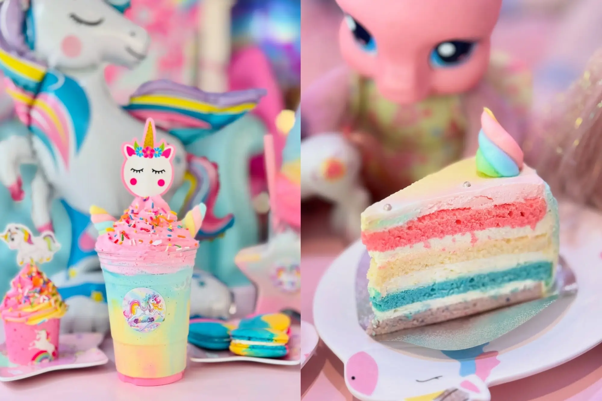 Unicorn Cafe是曼谷人氣超高的夢幻系甜點店，以獨角獸和彩虹為主題。（來源：官方社群）