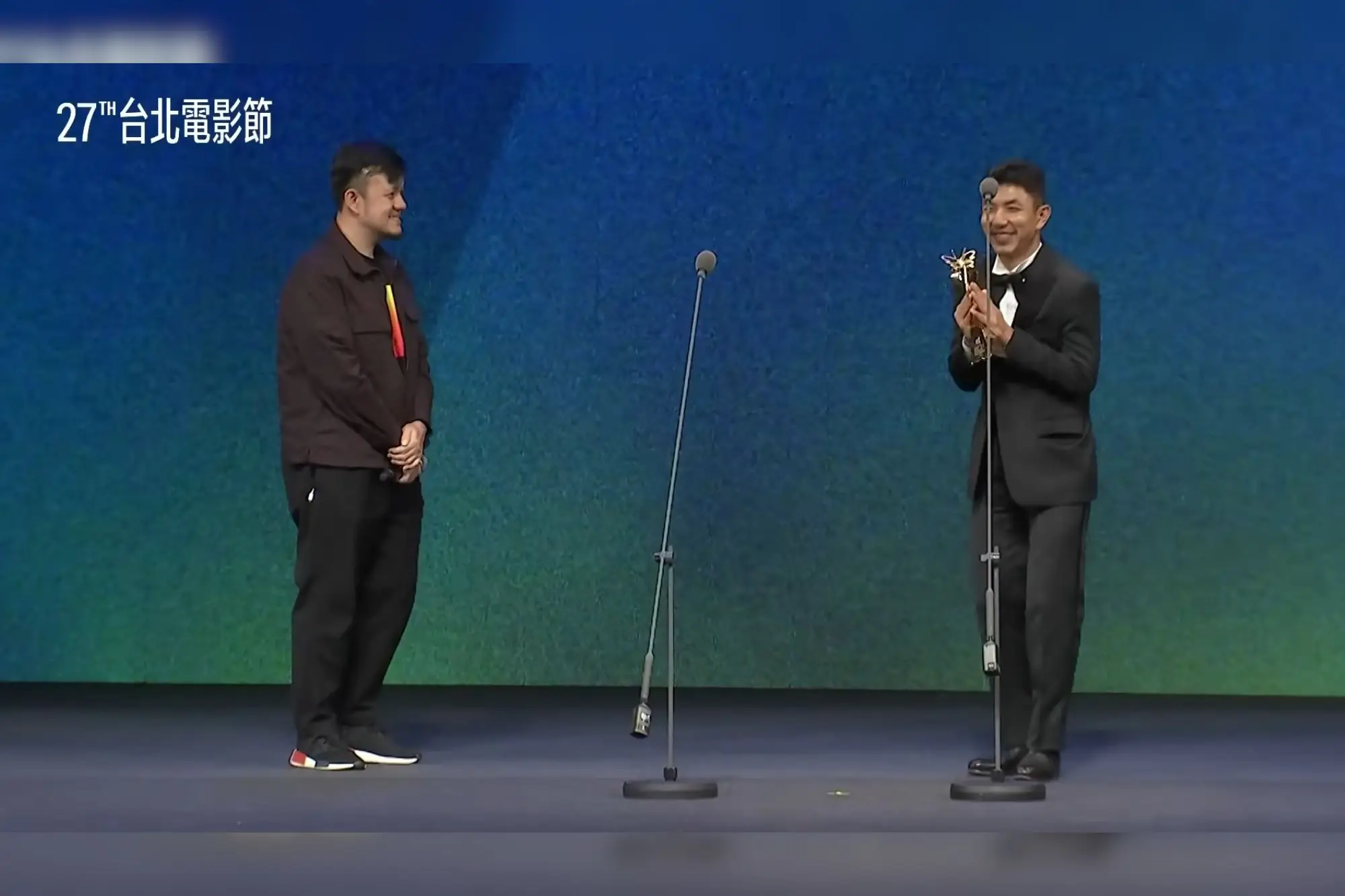 《白衣苍狗》万洛隆甘迦，台北电影奖上致词全场感动。（来源：官方社群）