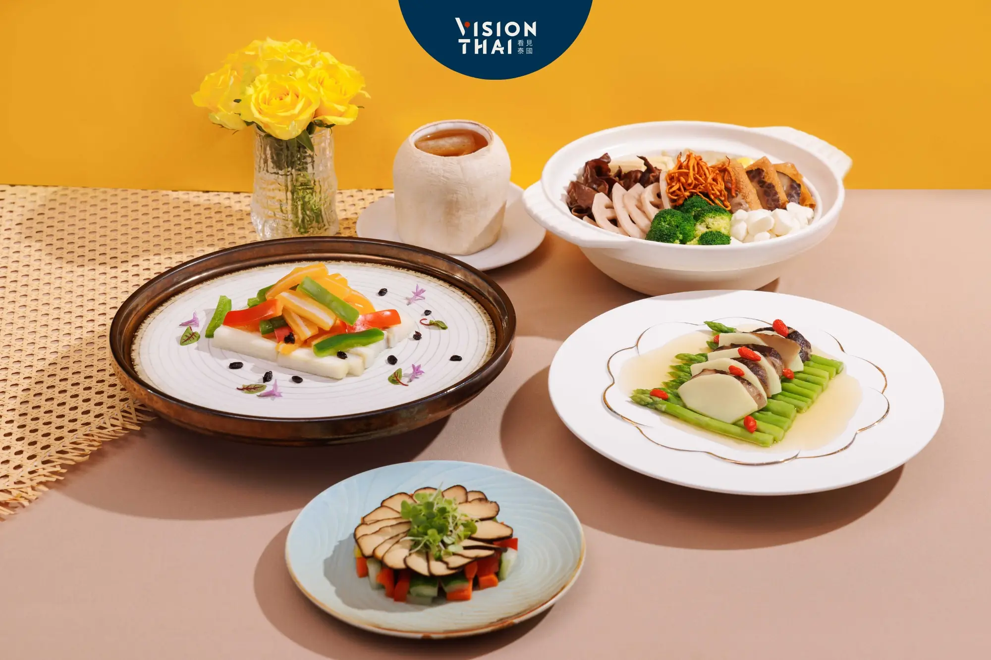 泰國齋節米其林主廚曼谷洲際“夏宮”推9天限定素食菜單！（來源：曼谷洲際）