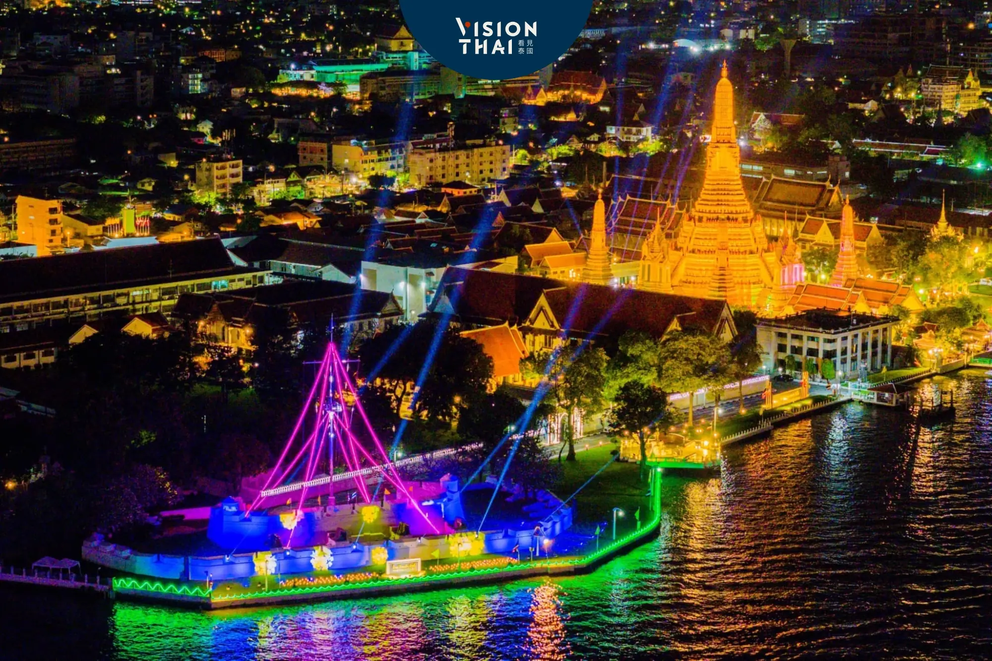 2024年曼谷燈光秀Vijit Chao Phraya（來源：官方社群）