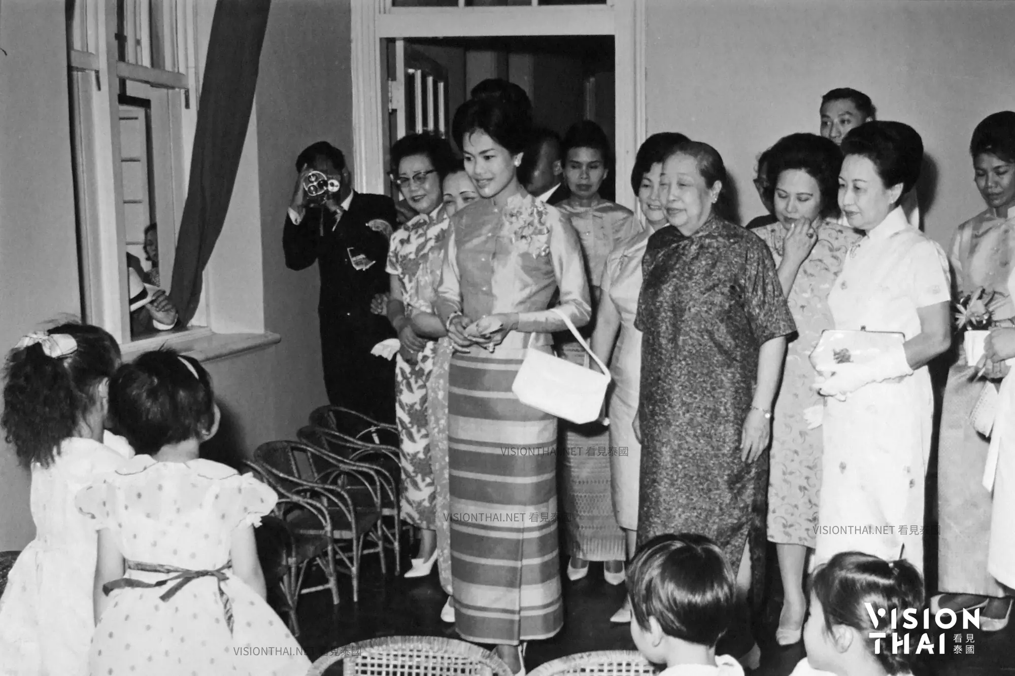 泰國詩麗吉王后參觀台灣育幼院（照片來源：中華民國外交部與國史館授權，Vision Thai 看見泰國後製）