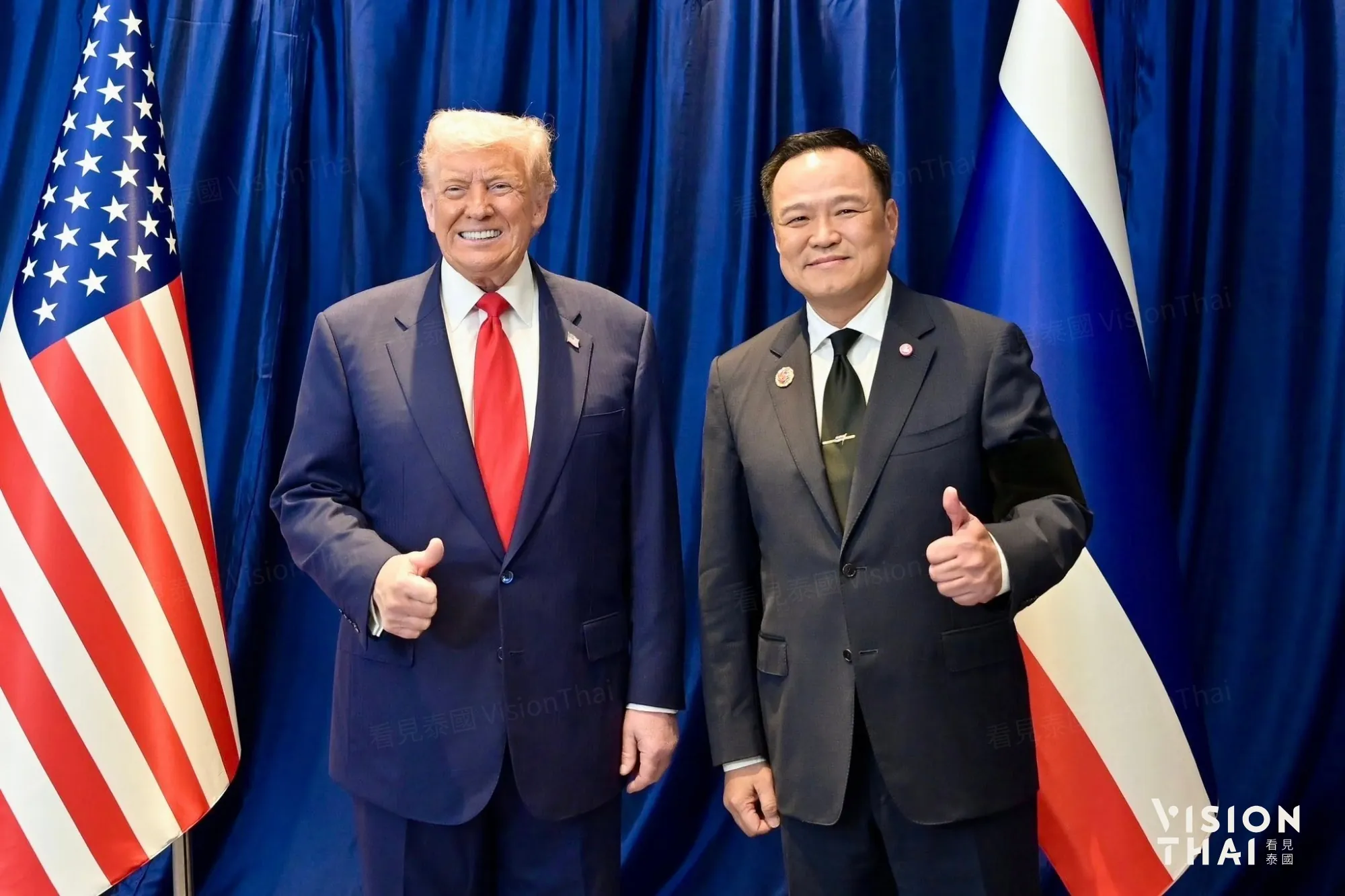 泰國總理阿努廷APEC餐後向川普爭取關稅優惠 美方承諾研議(來源:官方社群)