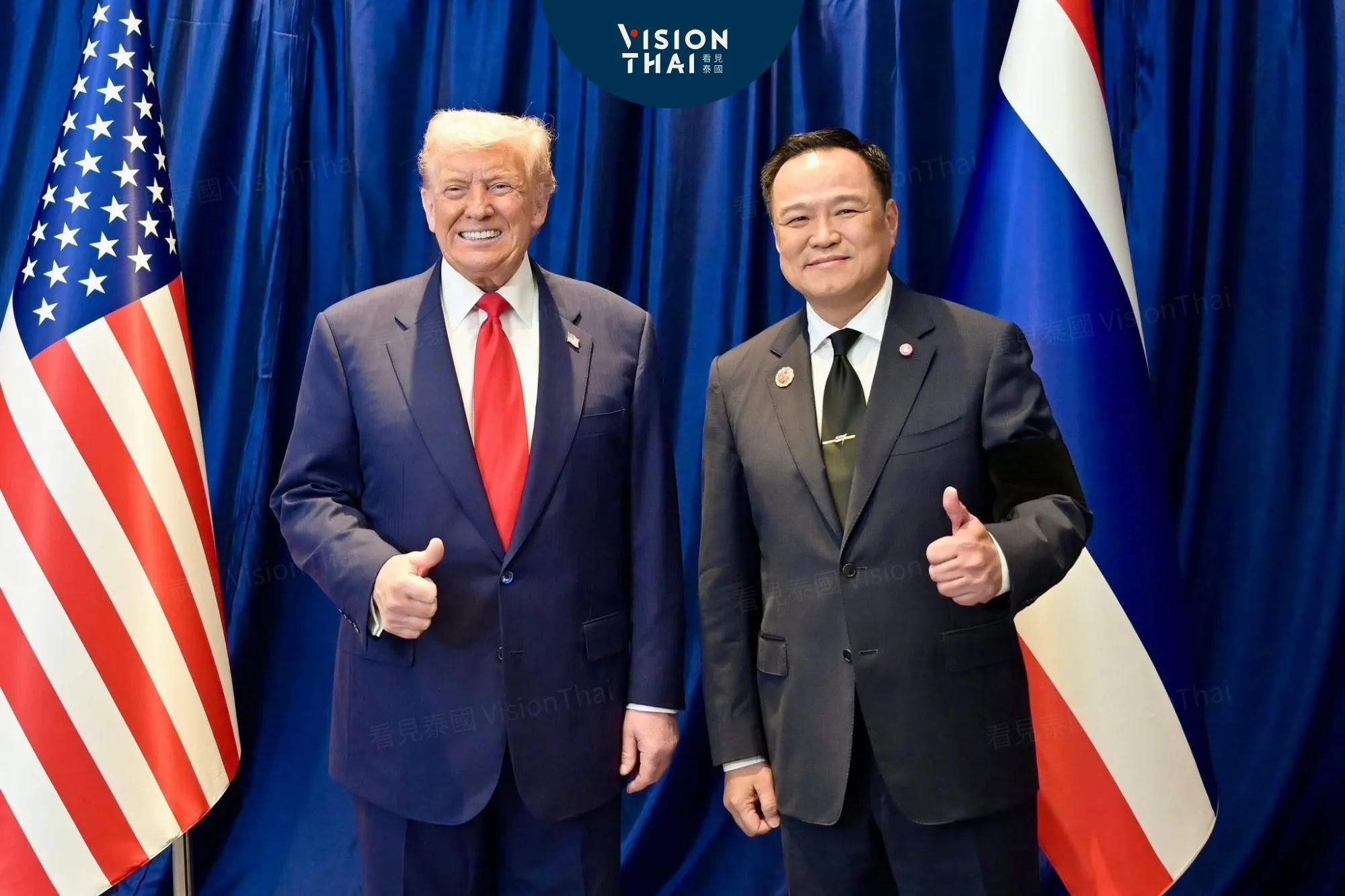 泰國總理阿努廷APEC餐後向川普爭取關稅優惠 美方承諾研議（來源：官方社群）