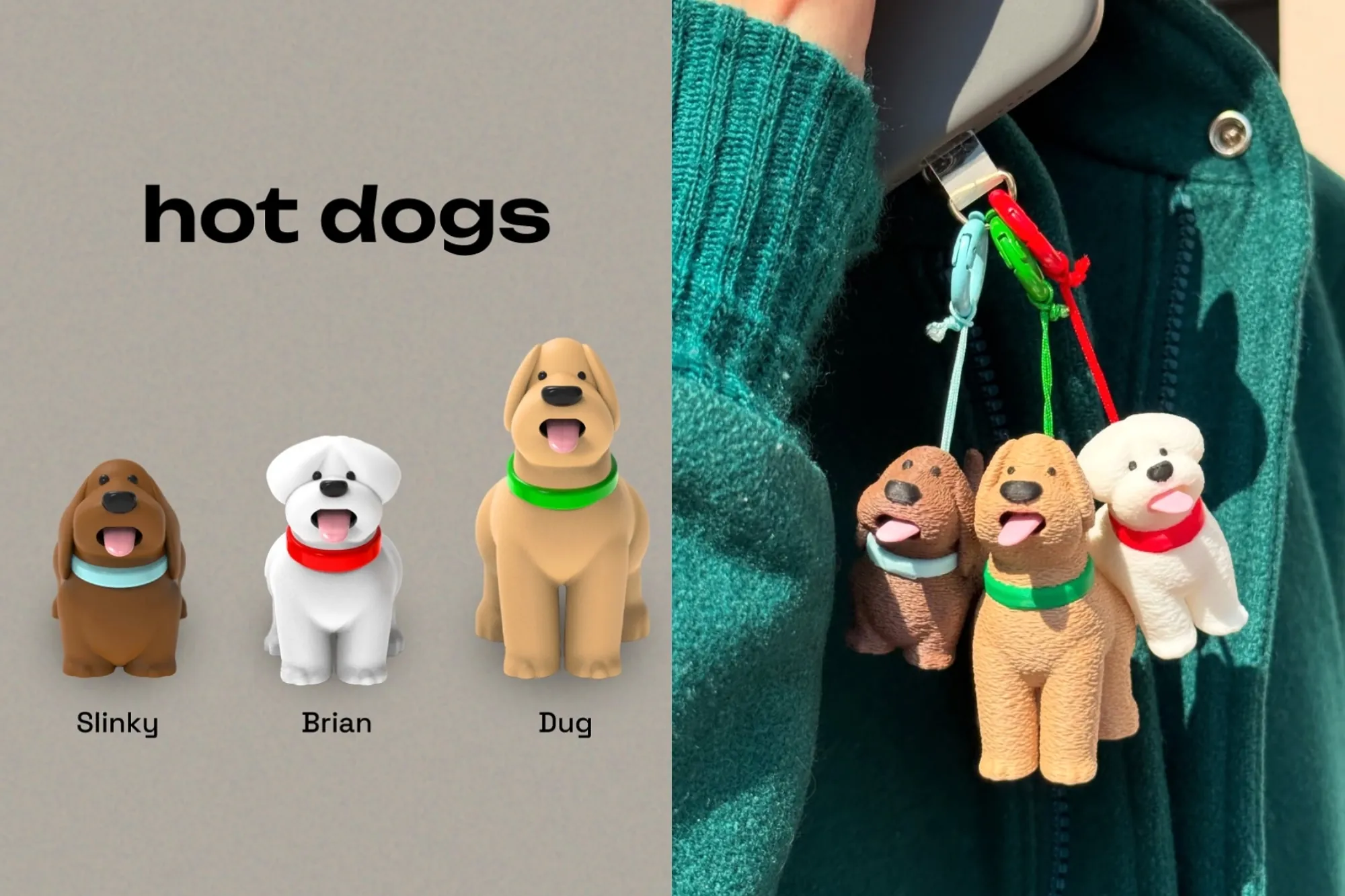 泰国文具品牌hue.stores推出的「吐舌小狗」吊饰大受欢迎（来源：官方社群）