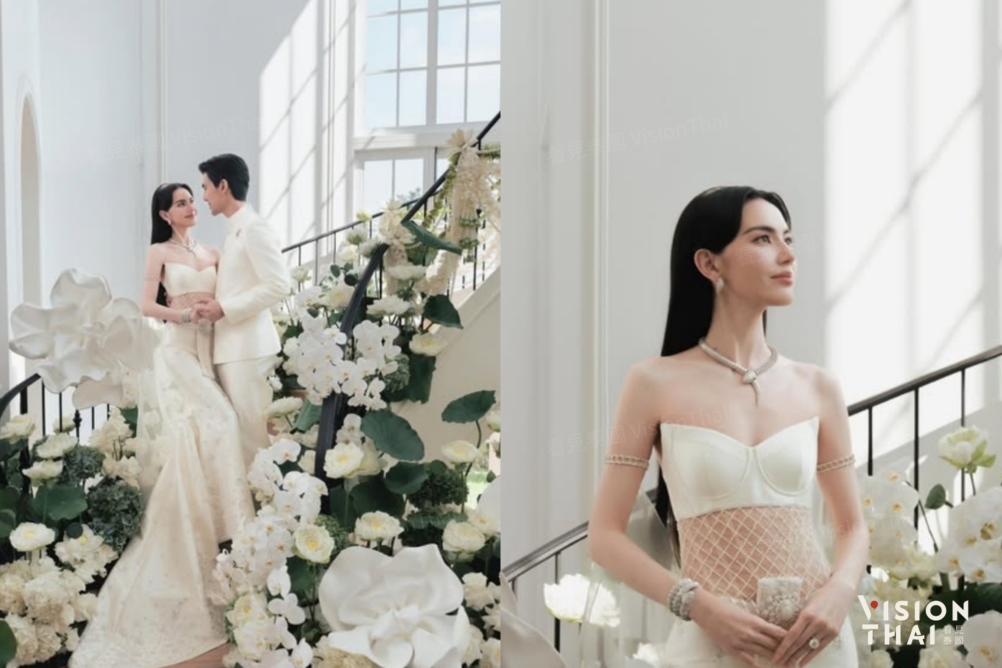 33岁泰国女星Mai Davika晒婚纱照　与42岁泰星Ter低调完婚宛如公主与王子（来源：官方社群）