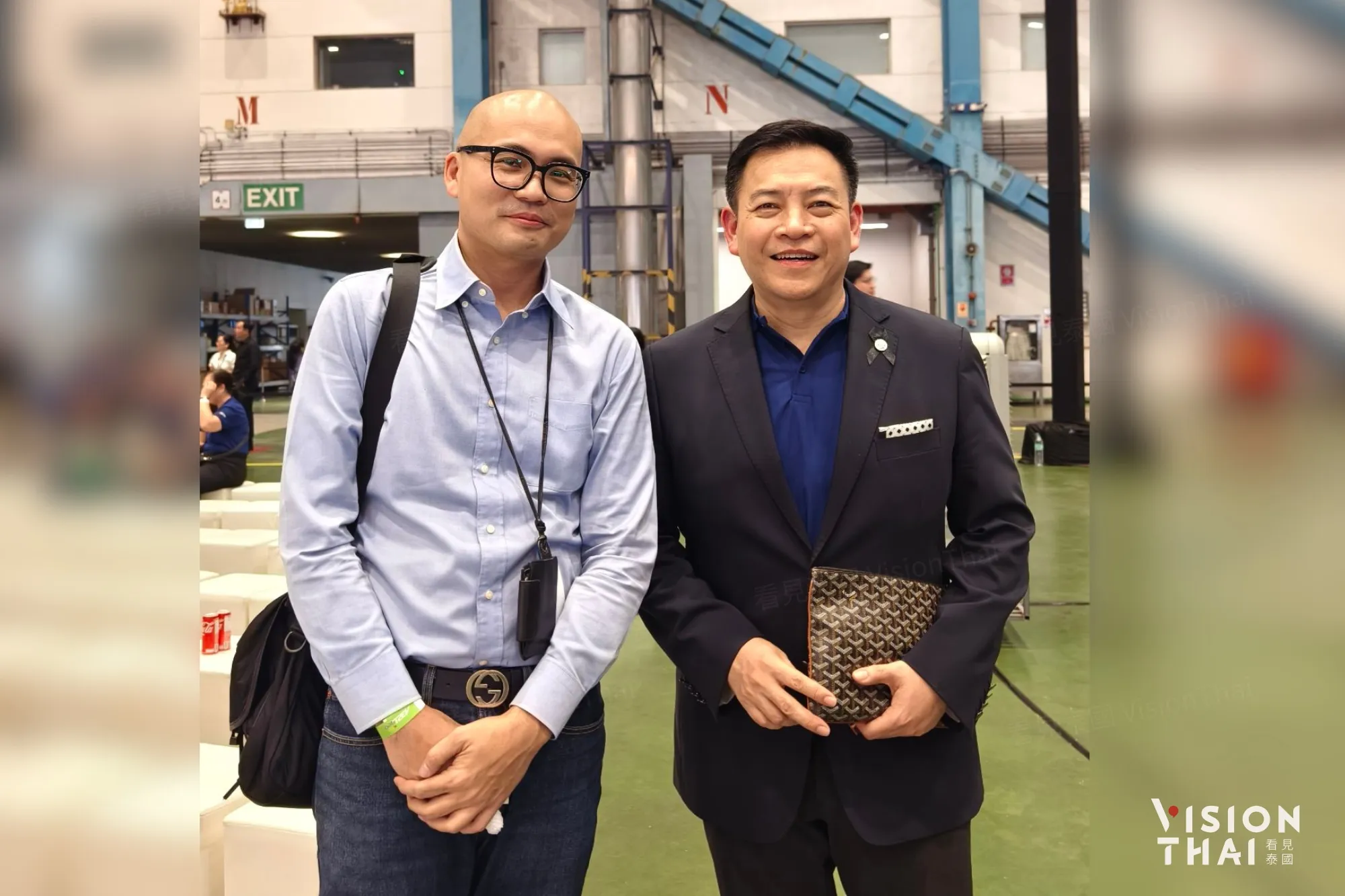 Vision Thai 創辦人李致德(Chit Lee)與泰航首席商務長吉提蓬·桑頌汶(Kittiphong Sansomboon)於新機發表會合影（來源：Vision Thai 看見泰國）