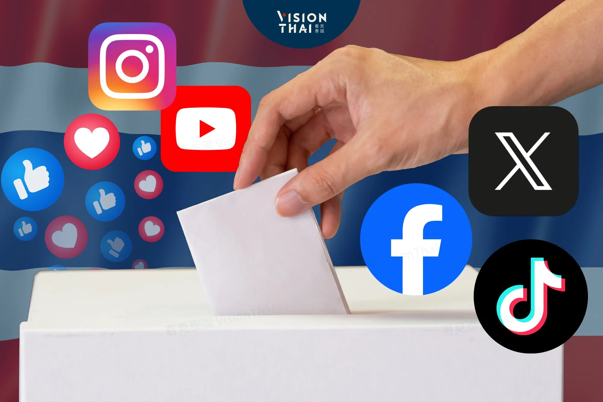 2026泰國大選社交媒體戰怎麼打？X稱霸、TikTok打假、經濟政策當道（來源：看見泰國 VisionThai）