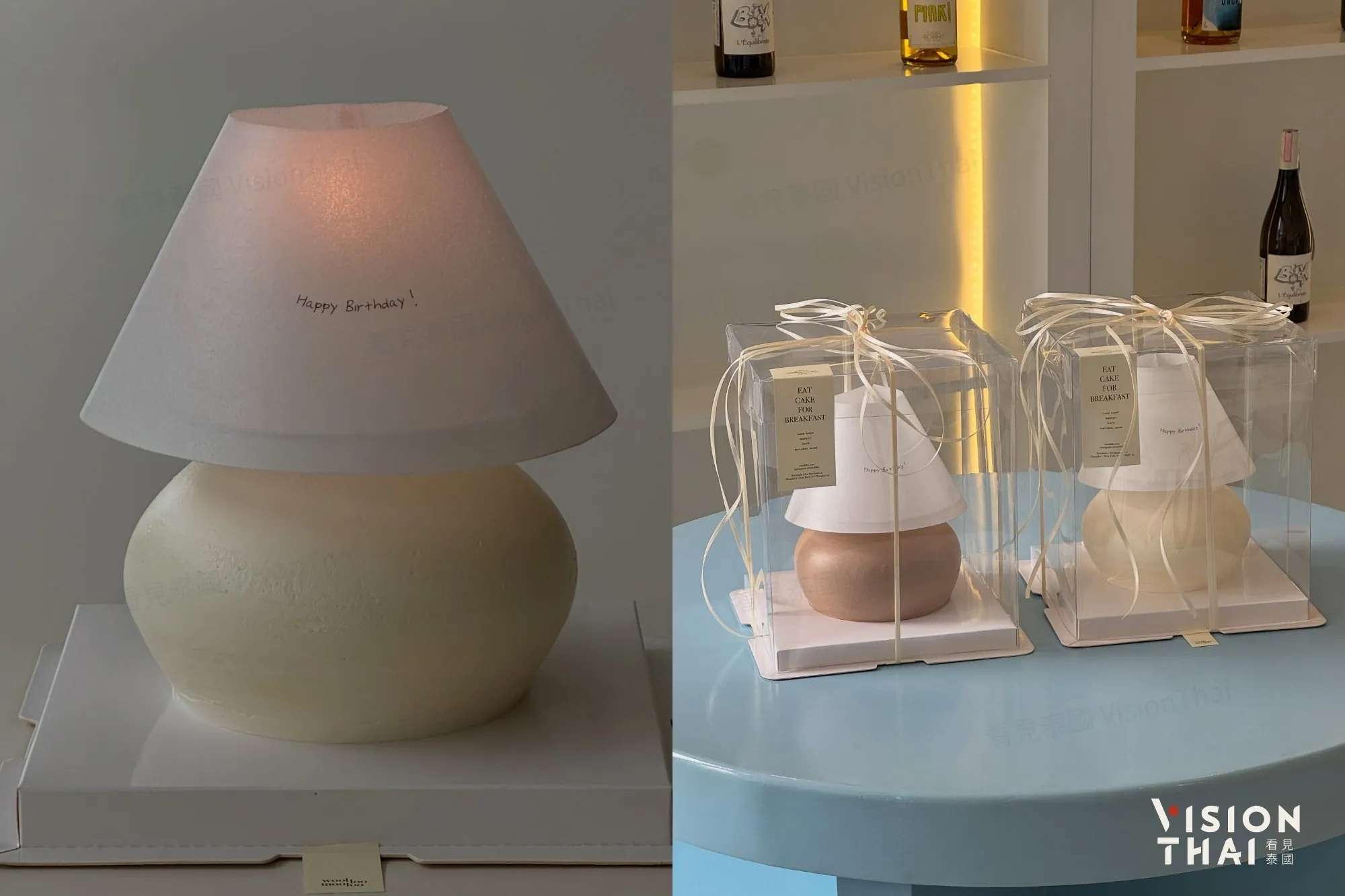 曼谷甜點店Woolloomooloo的檯燈蛋糕不只精緻，甚至能夠點燈。（來源：官方）