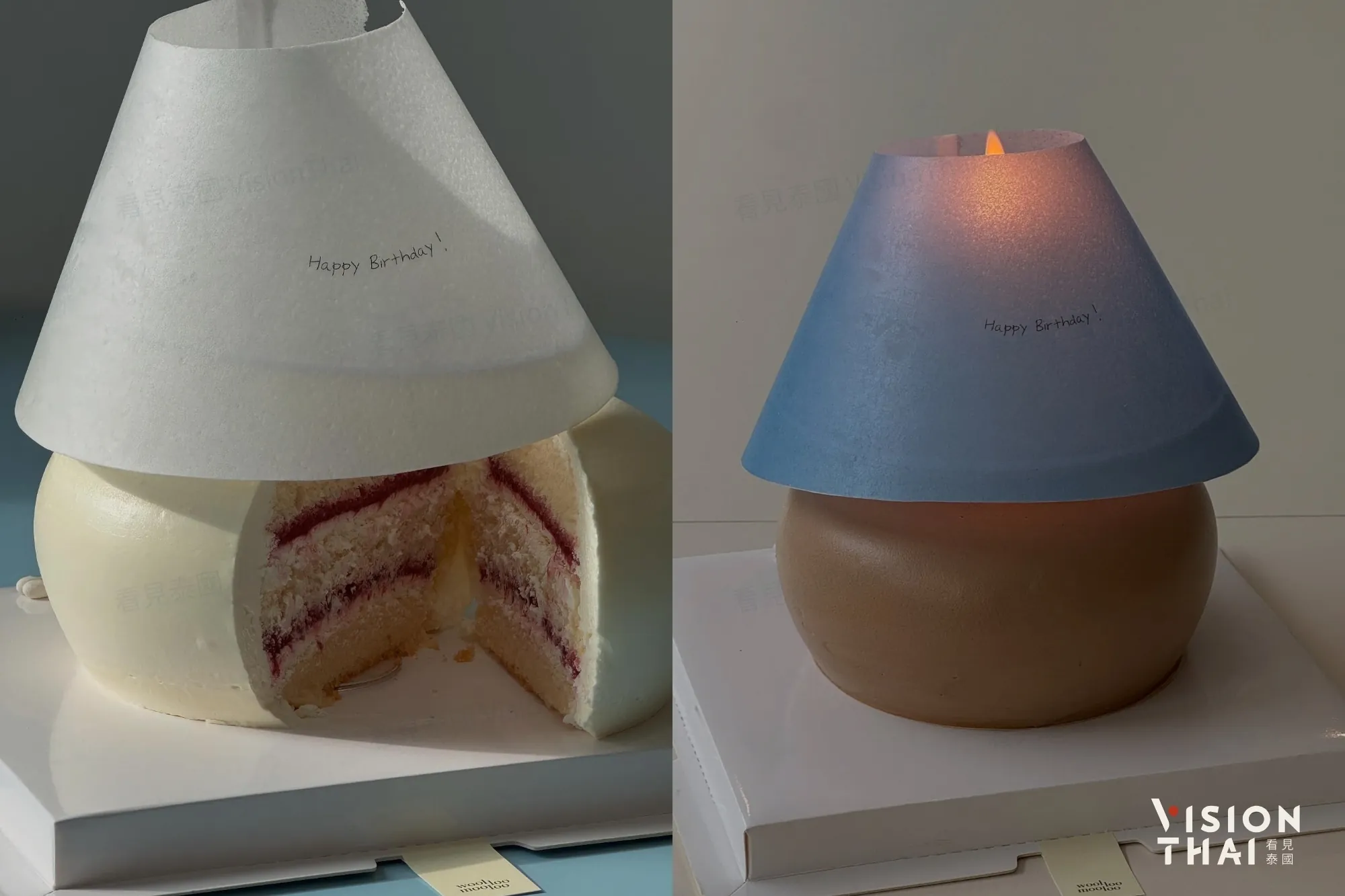 曼谷甜點店Woolloomooloo的檯燈蛋糕不只精緻，甚至能夠點燈。（來源：官方）