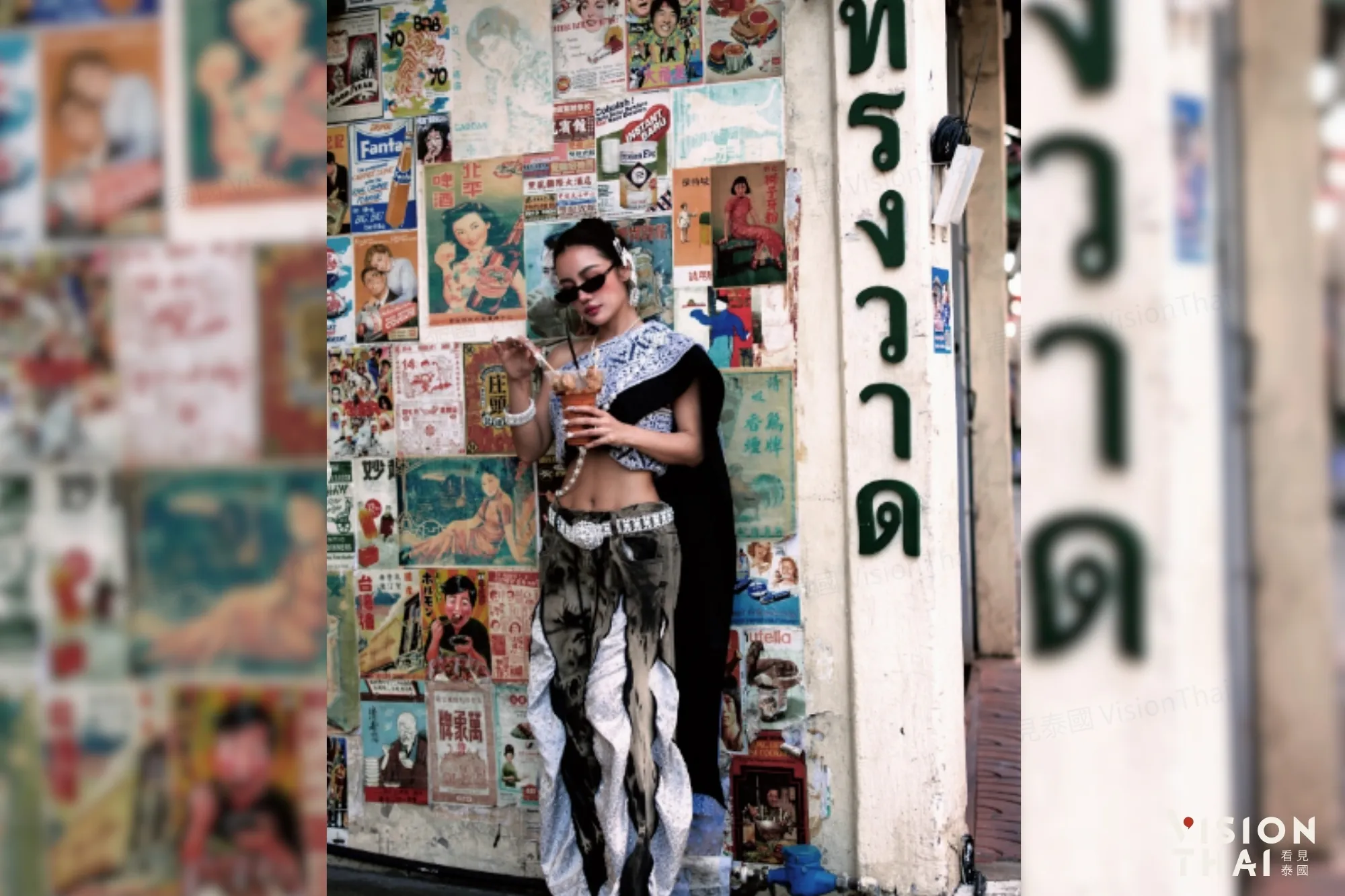 泰服牛仔穿搭的發起人，泰星KT KRATAE其中一個拍攝地就是嵩越路。（來源：IG @kt_kratae8）